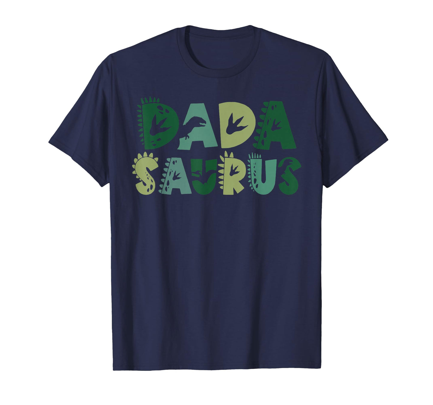 Dada Saurus Dad Dinosaur Three Rex Birthday Boy Girl Family T-Shirt