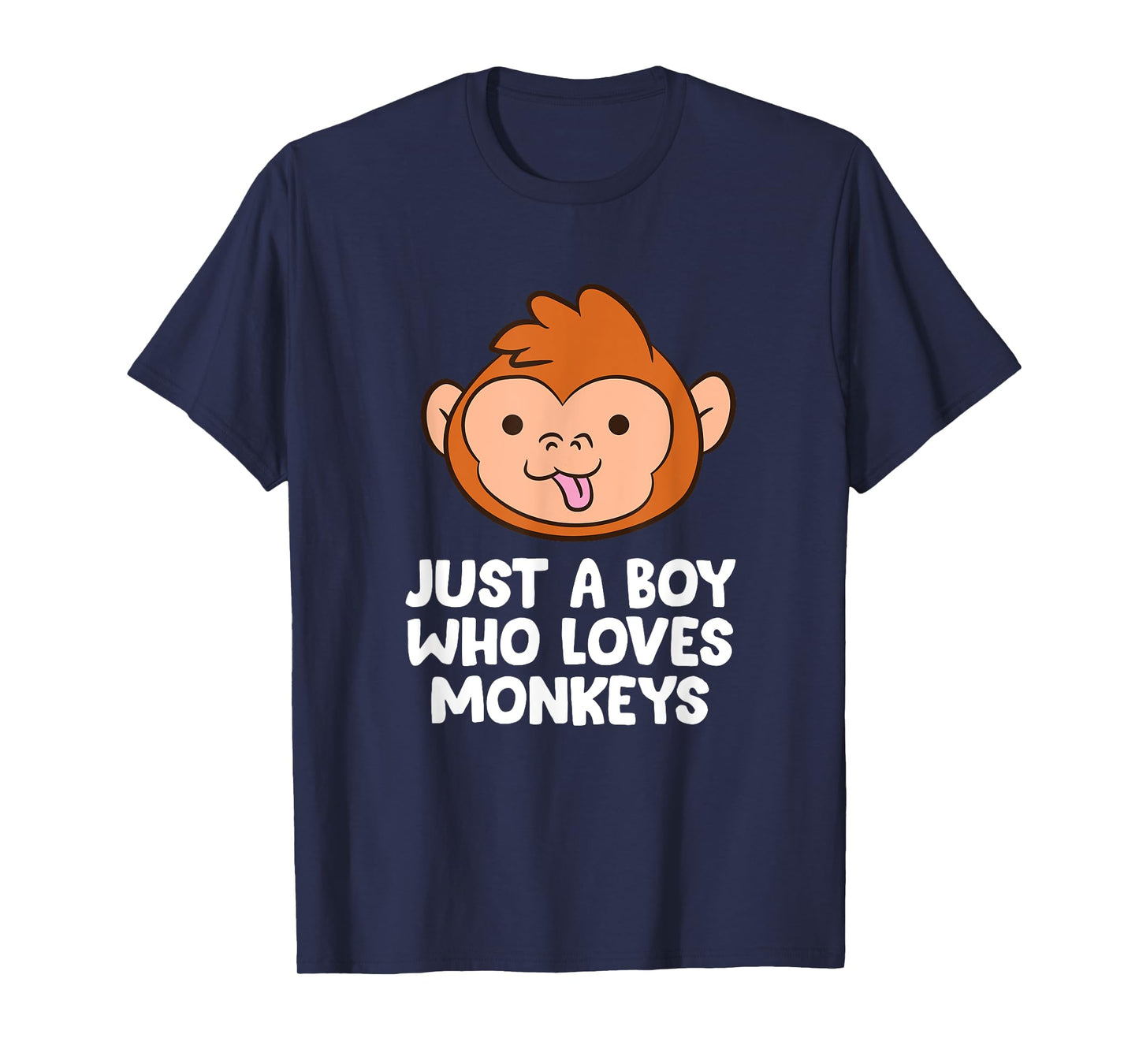 Just a Boy Who Loves Monkeys Cute Monkey T-Shirt