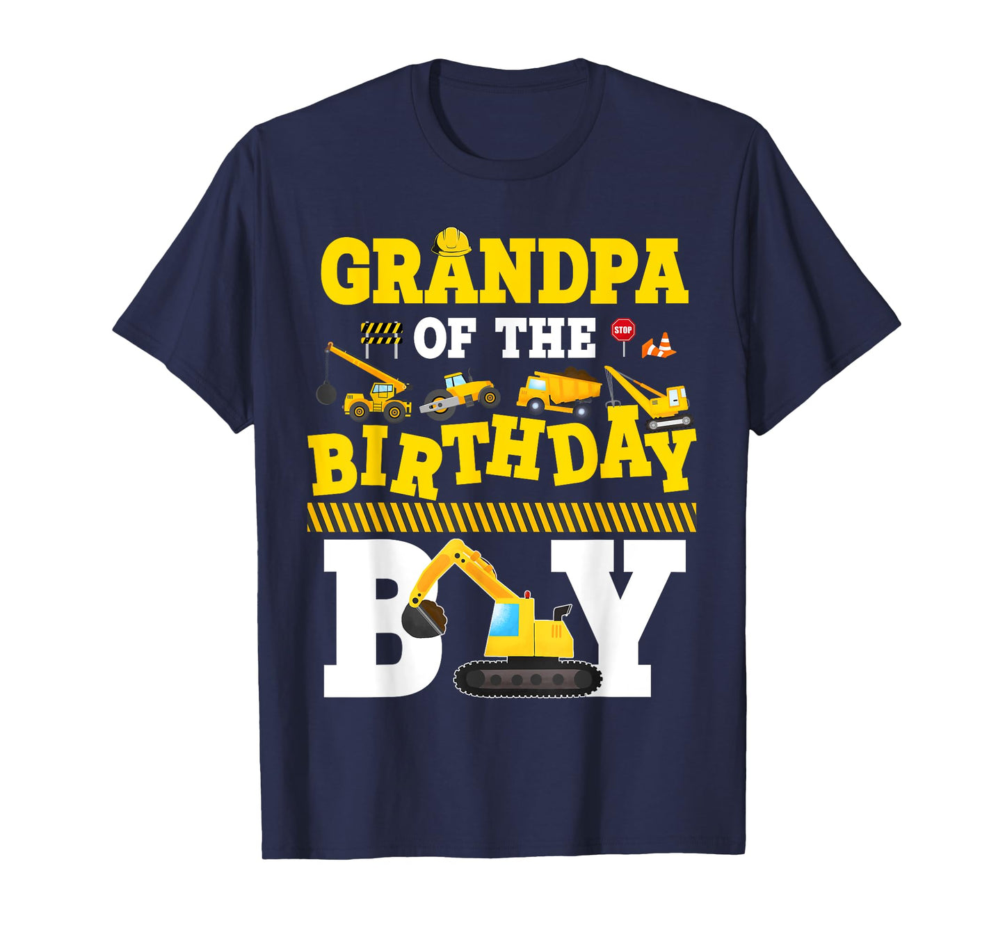 Construction Family Party Grandpa Of The Birthday Boy T-Shirt