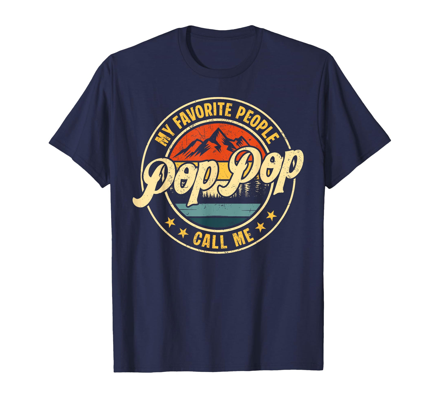 Vintage My Favorite People Call Me Pop Pop Grandpa Mens Gift T-Shirt