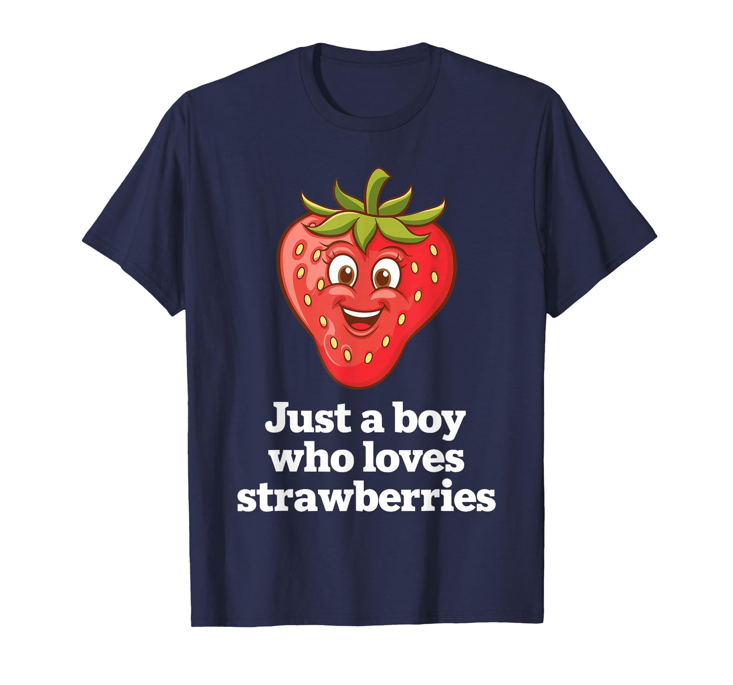 Funny Strawberry Design for Boys Men Fruit Strawberry Lover T-Shirt