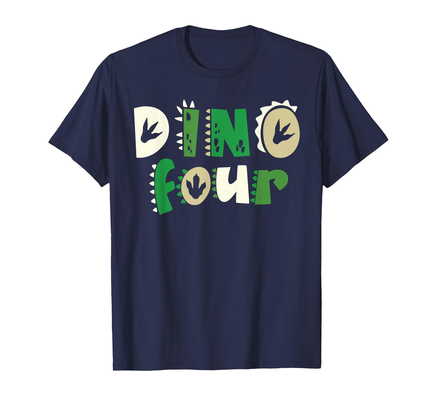 Dino Four Birthday Dinosaur 4th Birthday Matching Family T-Shirt