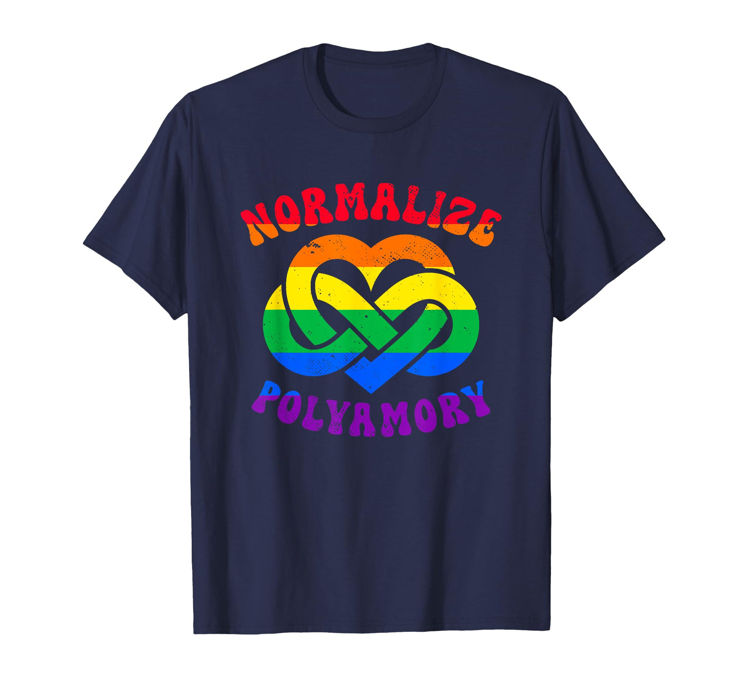 Normalize Polyamory | Infinity Heart | Polyamory Pride T-Shirt
