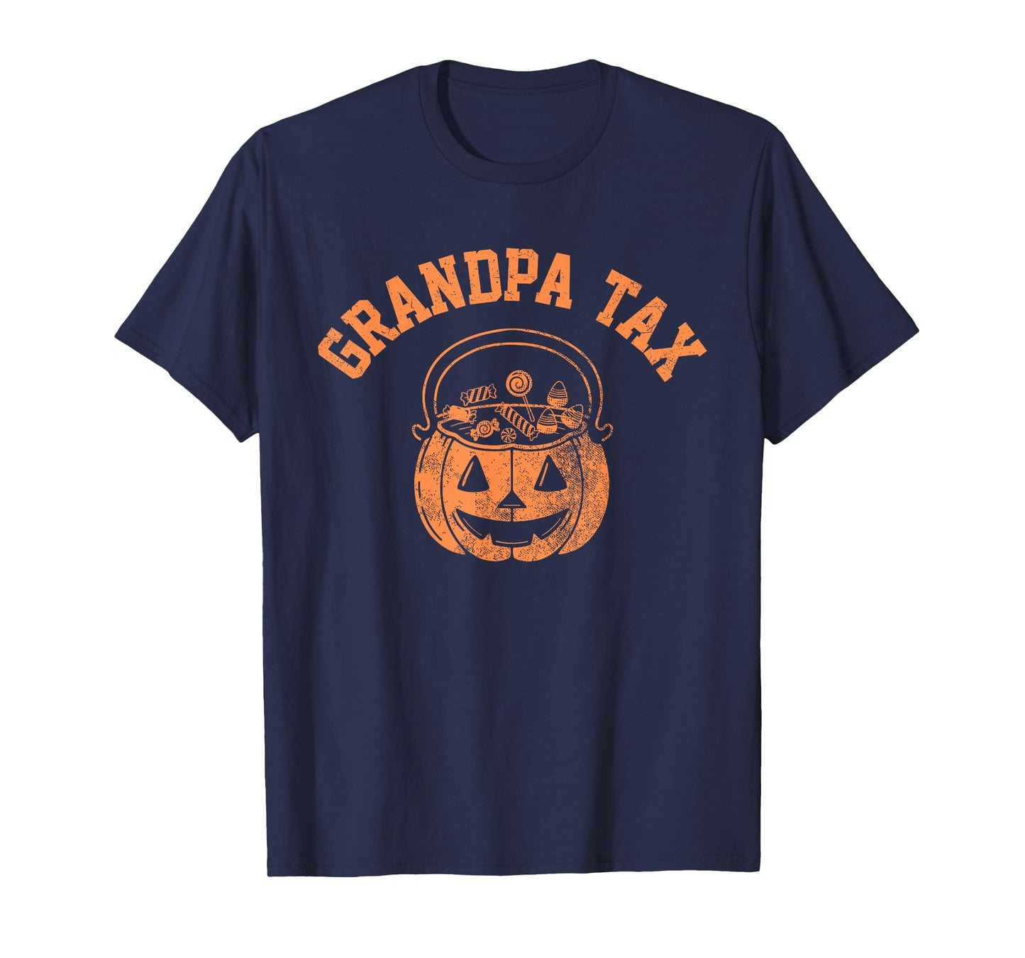 Vintage Grandpa Tax Halloween Pumpkin Spooky Trick or Treat T-Shirt
