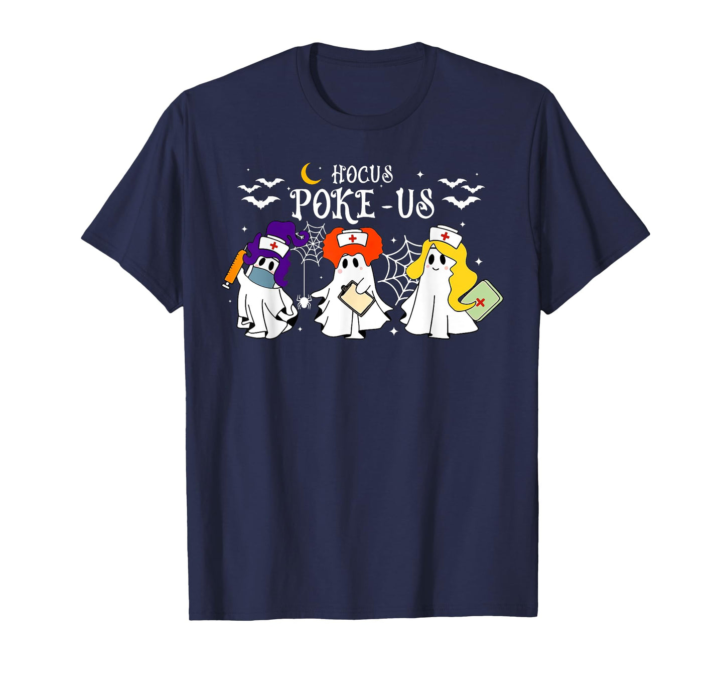 Hocus Poke-us Witch Nurse Halloween Medical Lab Tech Spooky T-Shirt