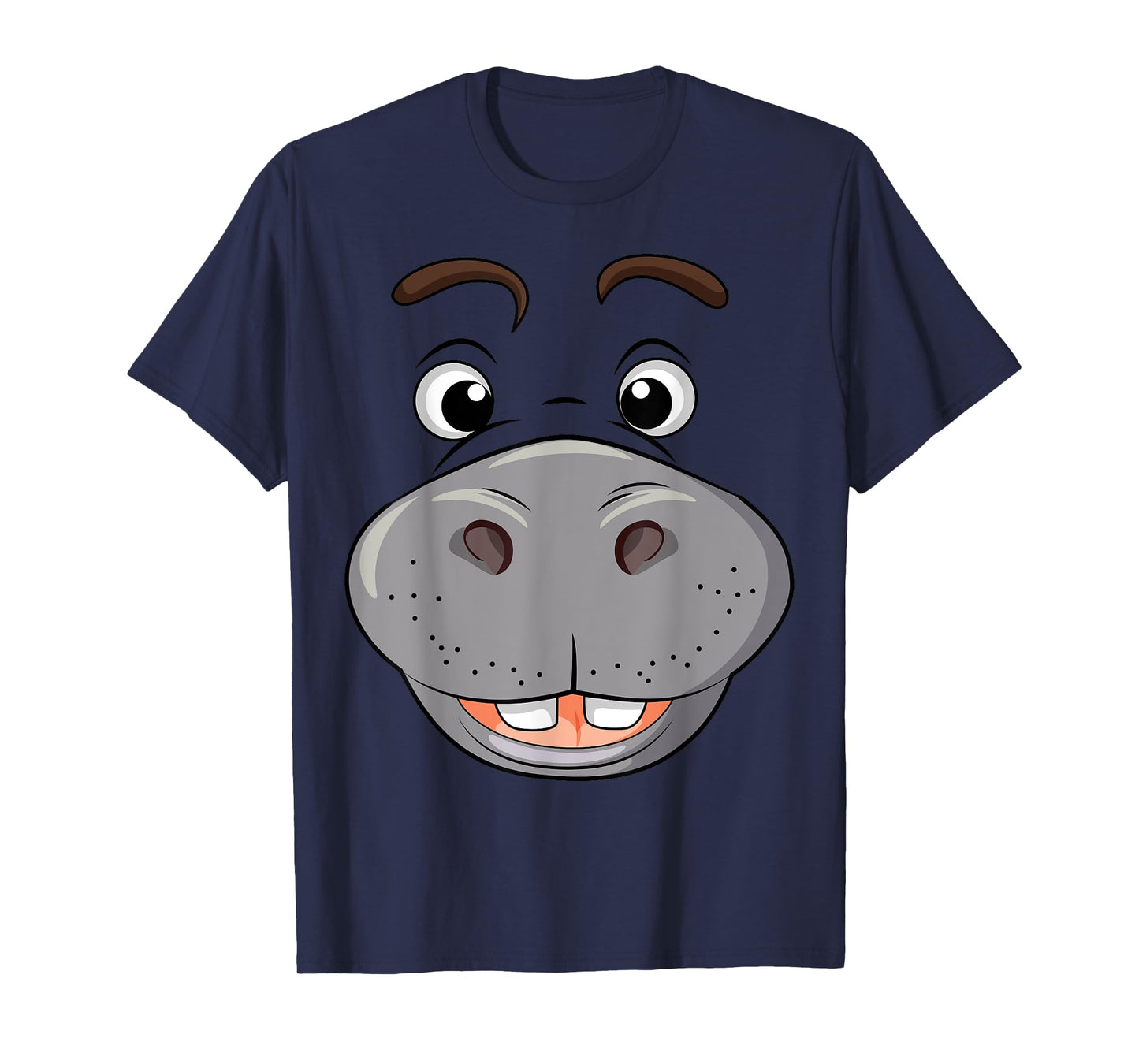 Funny Hippopotamus Hippo Face Cosplay DIY Costume Halloween T-Shirt