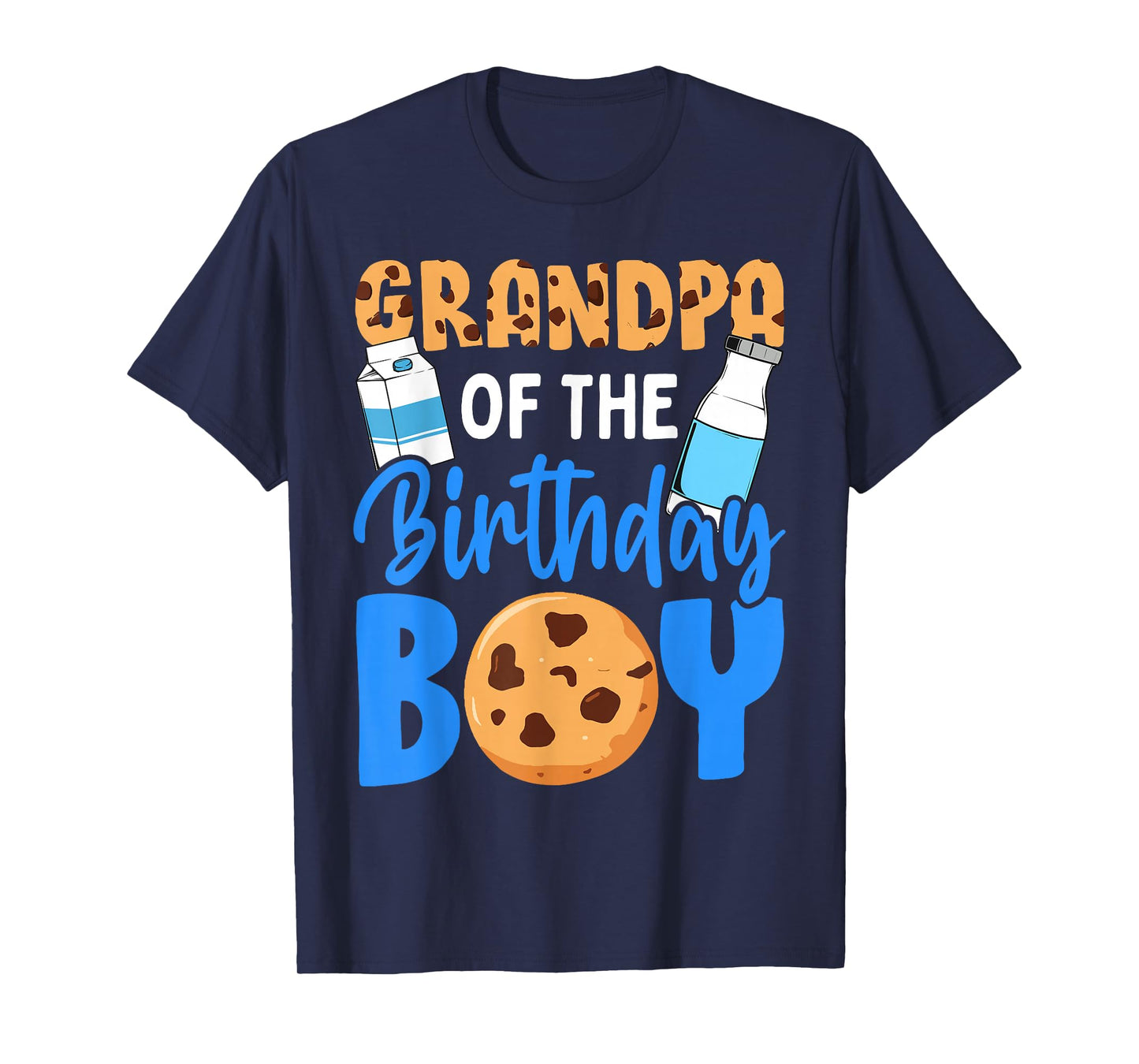 Grandpa of the birthday boy Milk and Cookies 1st birthday T-Shirt