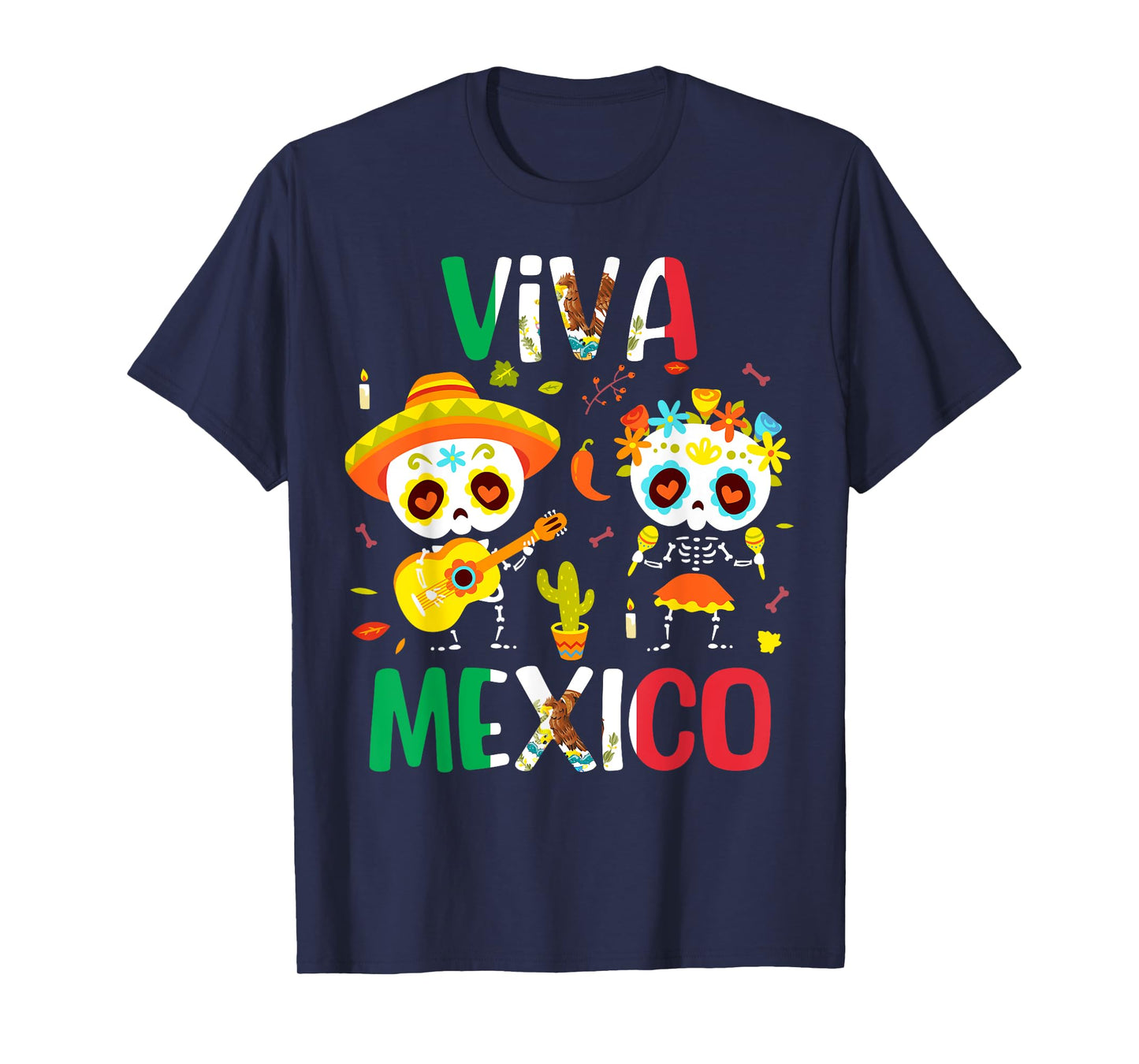 Viva Mexico Shirt Women Boys Girls Kids Mexican Flag Fiesta T-Shirt