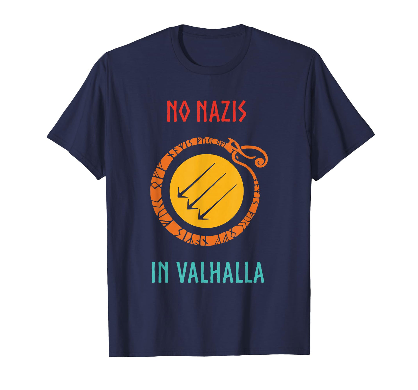 No Nazis in Valhalla Funny Vintage Apparel Black Unisex Kids T-Shirt