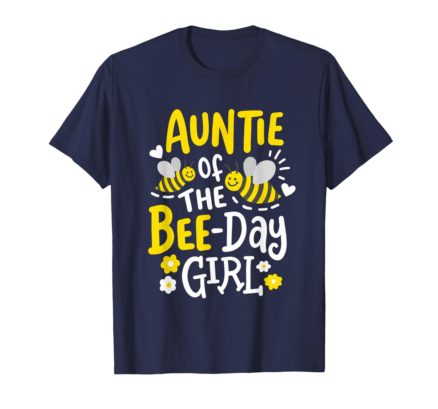 Auntie of the Bee-Day Girl Birthday Party Matching Family T-Shirt