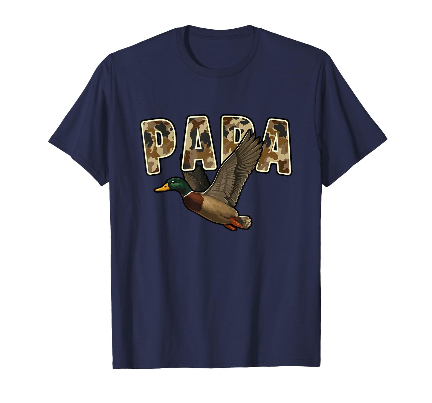 Camouflage Vintage Mallard Duck Retro Camo Hunting Papa T-Shirt