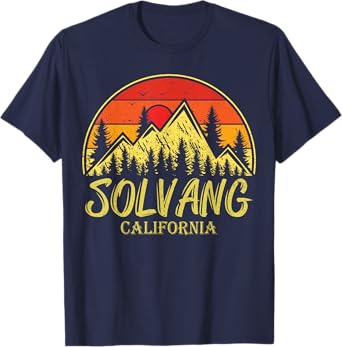 Vintage Solvang California CA Mountains Hike Hiking Souvenir T-Shirt