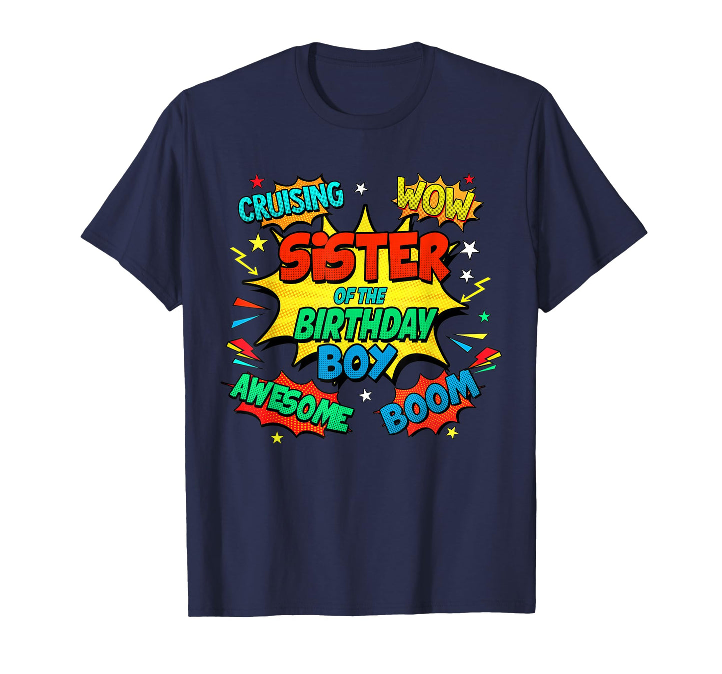 Aunt of The Birthday Boy Shirt Mother Superhero Comic Party T-Shirt