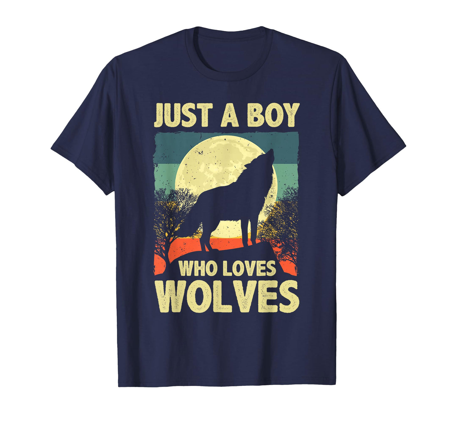 Cool Wolf Art For Boys Kids Men Howling Wolves Wolf Lovers T-Shirt