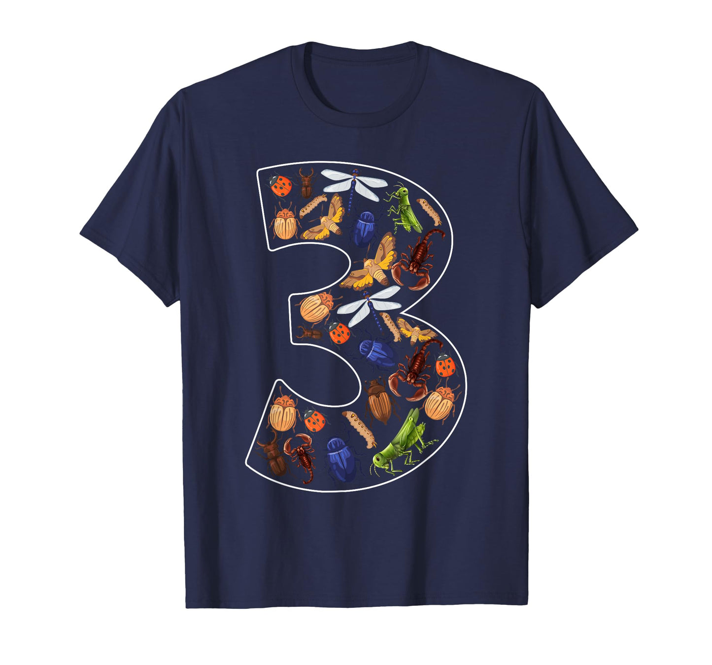 Toddler 3rd Birthday Bugs Insects Beetles Kids 3 Year Old T-Shirt