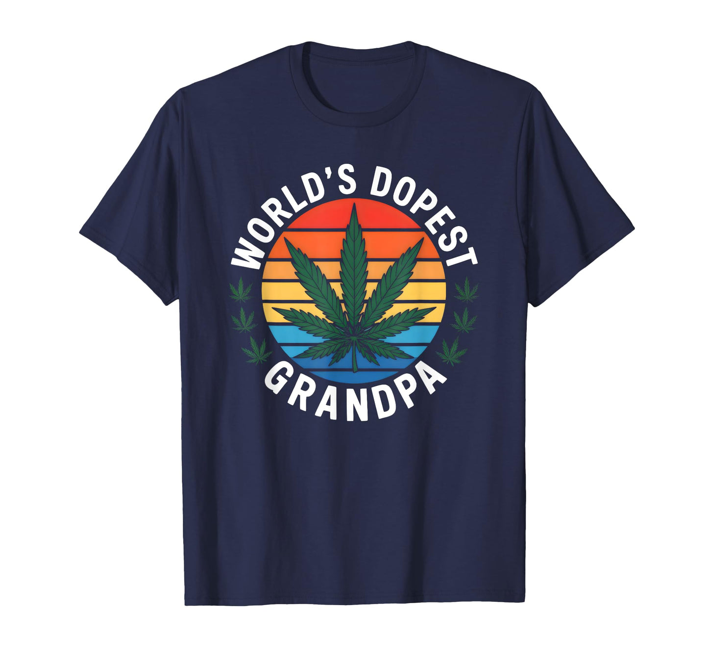 World's Dopest Grandpa Cannabis Leaf T-Shirt