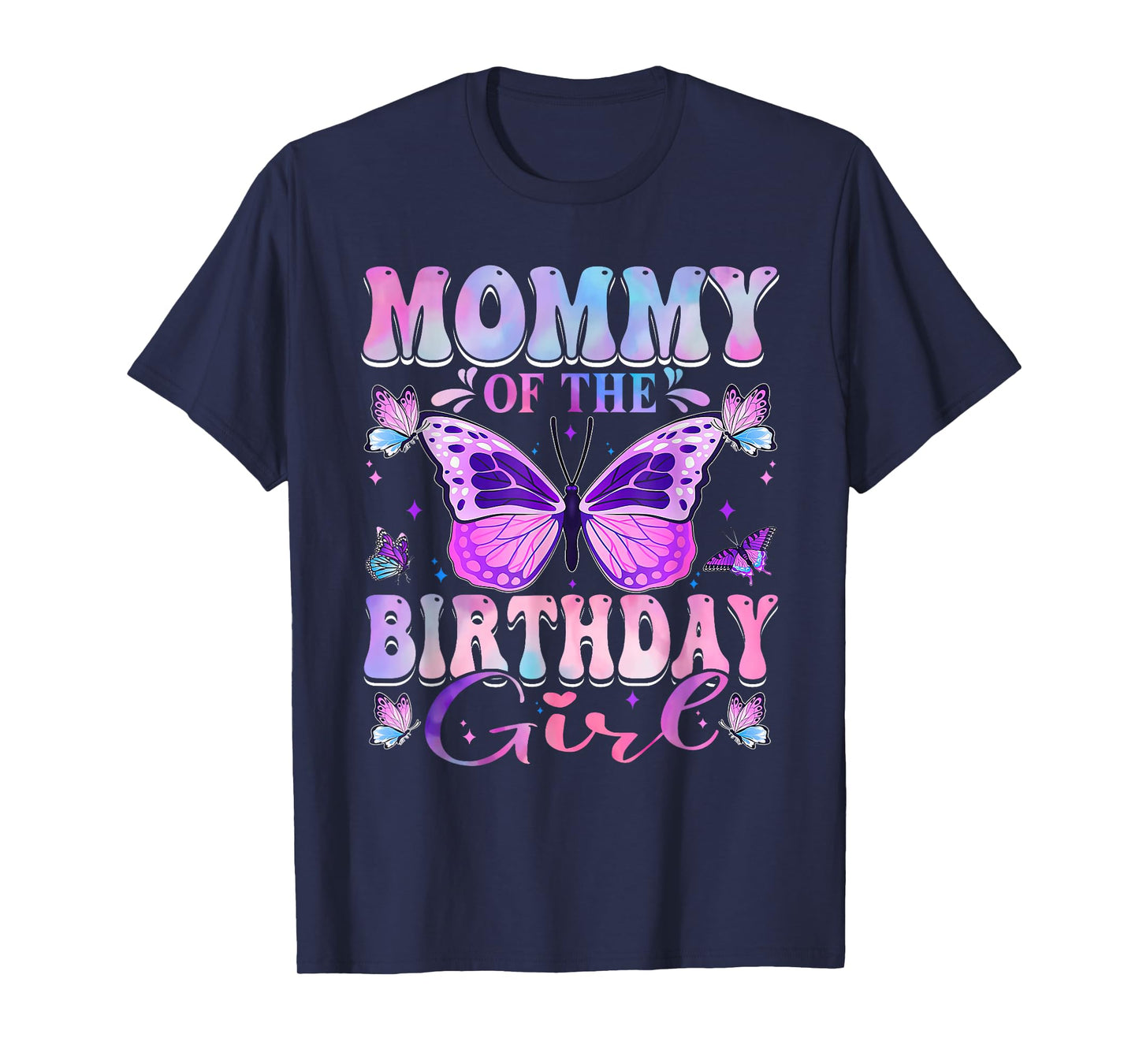 Mommy of The Birthday Girl Birthday Butterfly Matching T-Shirt