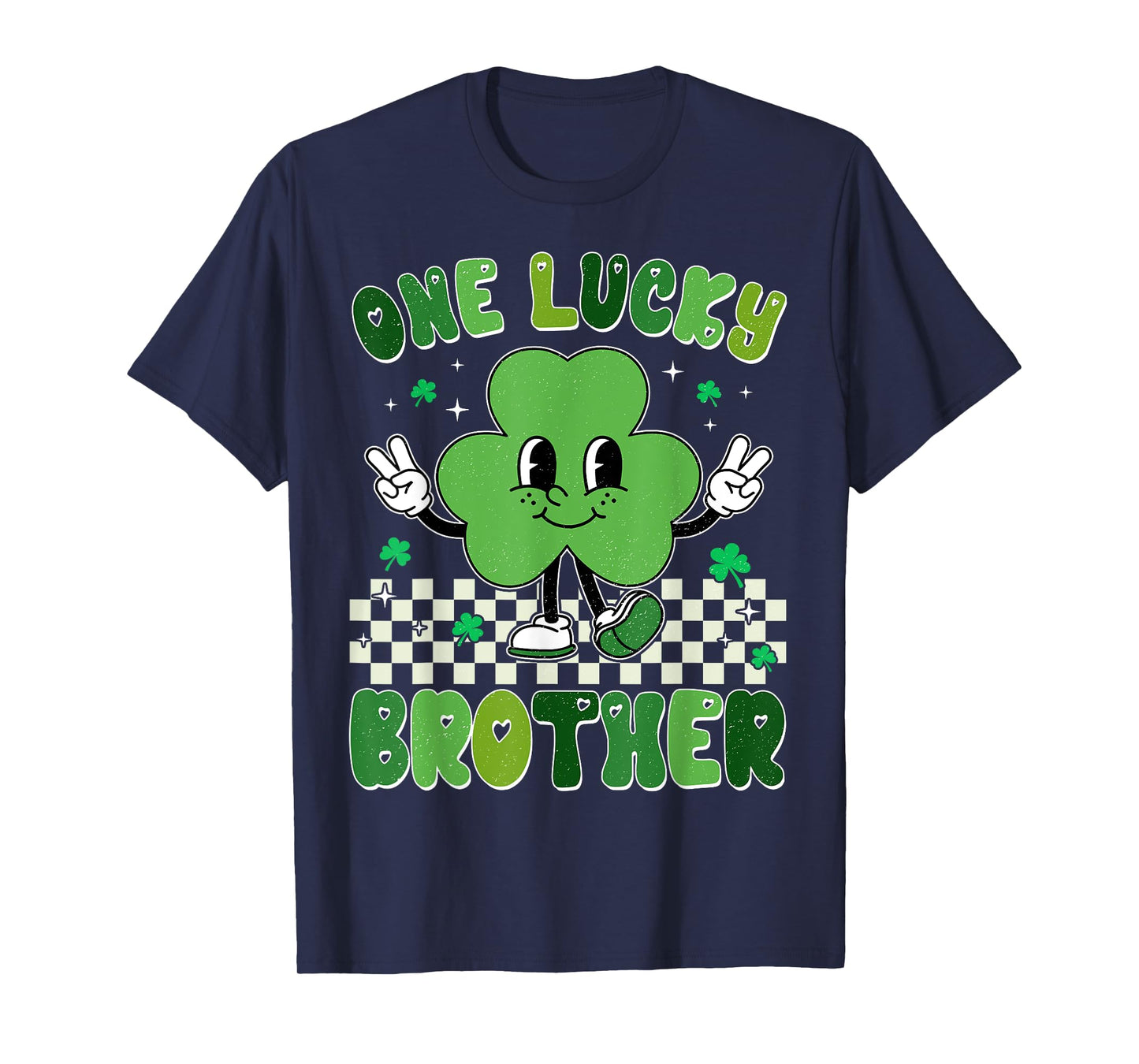 One Lucky Brother St Patrick's Day Shamrock Kids Boy Toddler T-Shirt