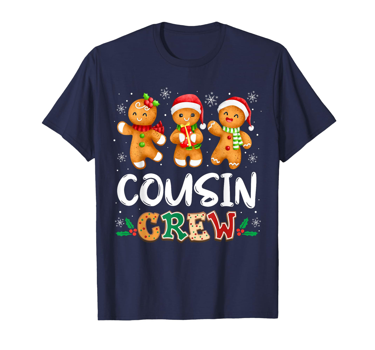 Cousin Crew Christmas Pajama Shirt Gingerbread Man T-Shirt