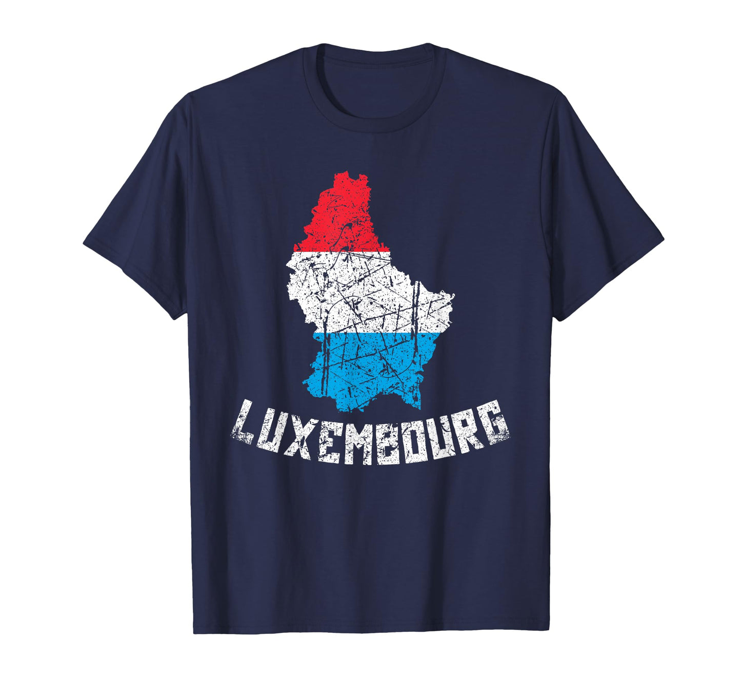 Luxembourg Flag Distressed Men Women Kids Luxembourger T-Shirt