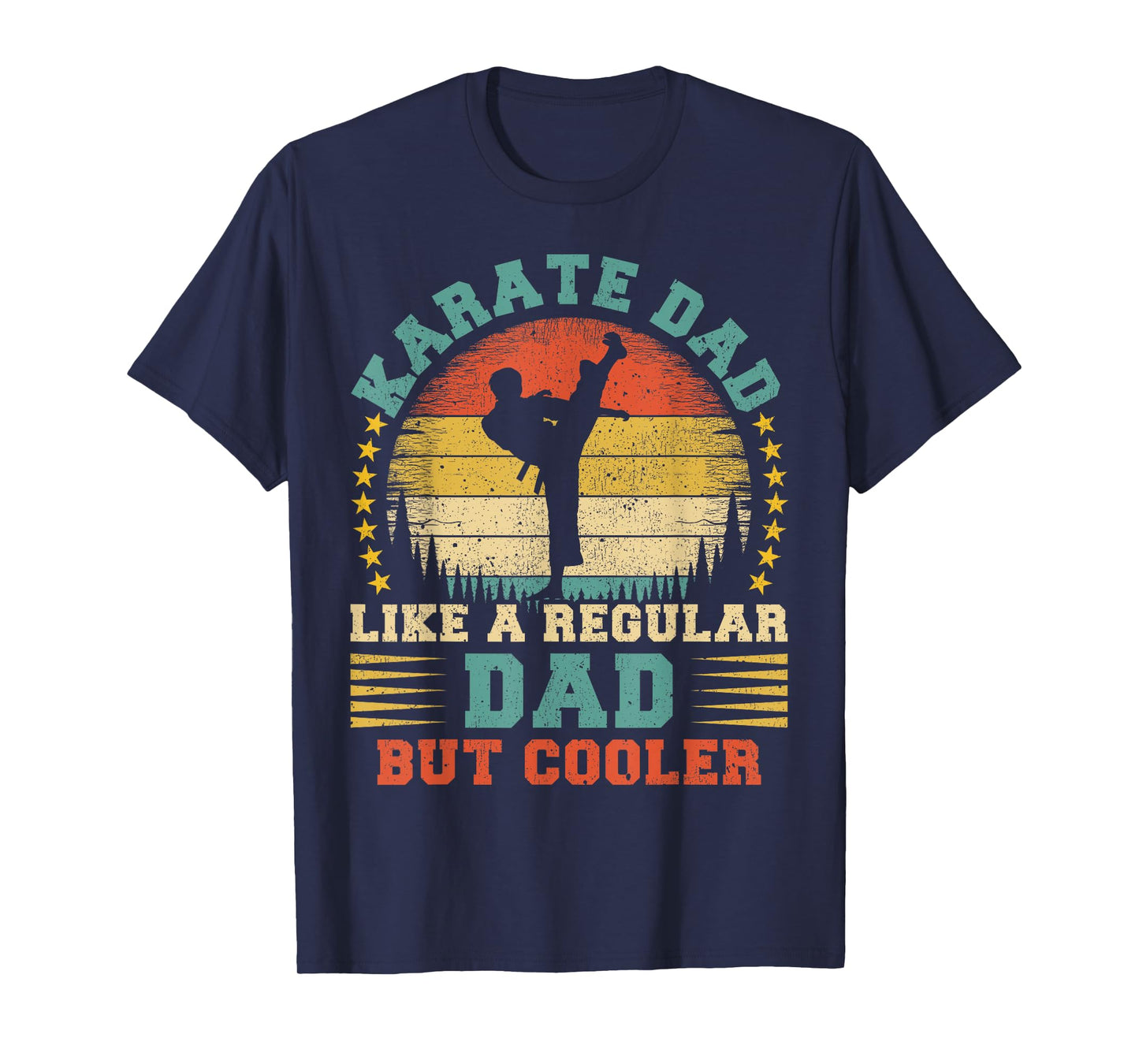 Vintage Karate Dad Like A Regular Dad Karate Father's Day T-Shirt