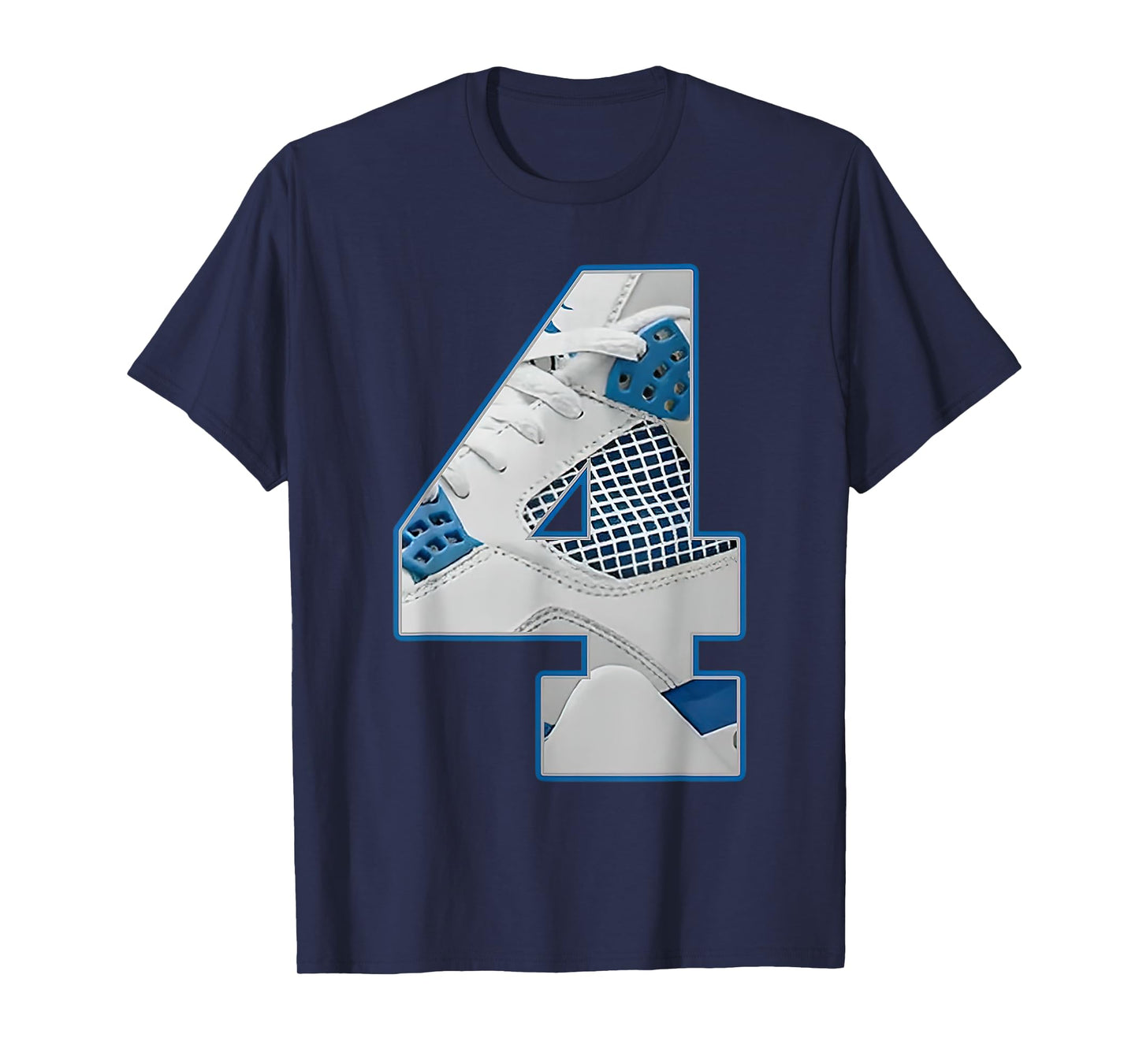 Number 4 Military Blue 4s Matching Tee For Men Women T-Shirt
