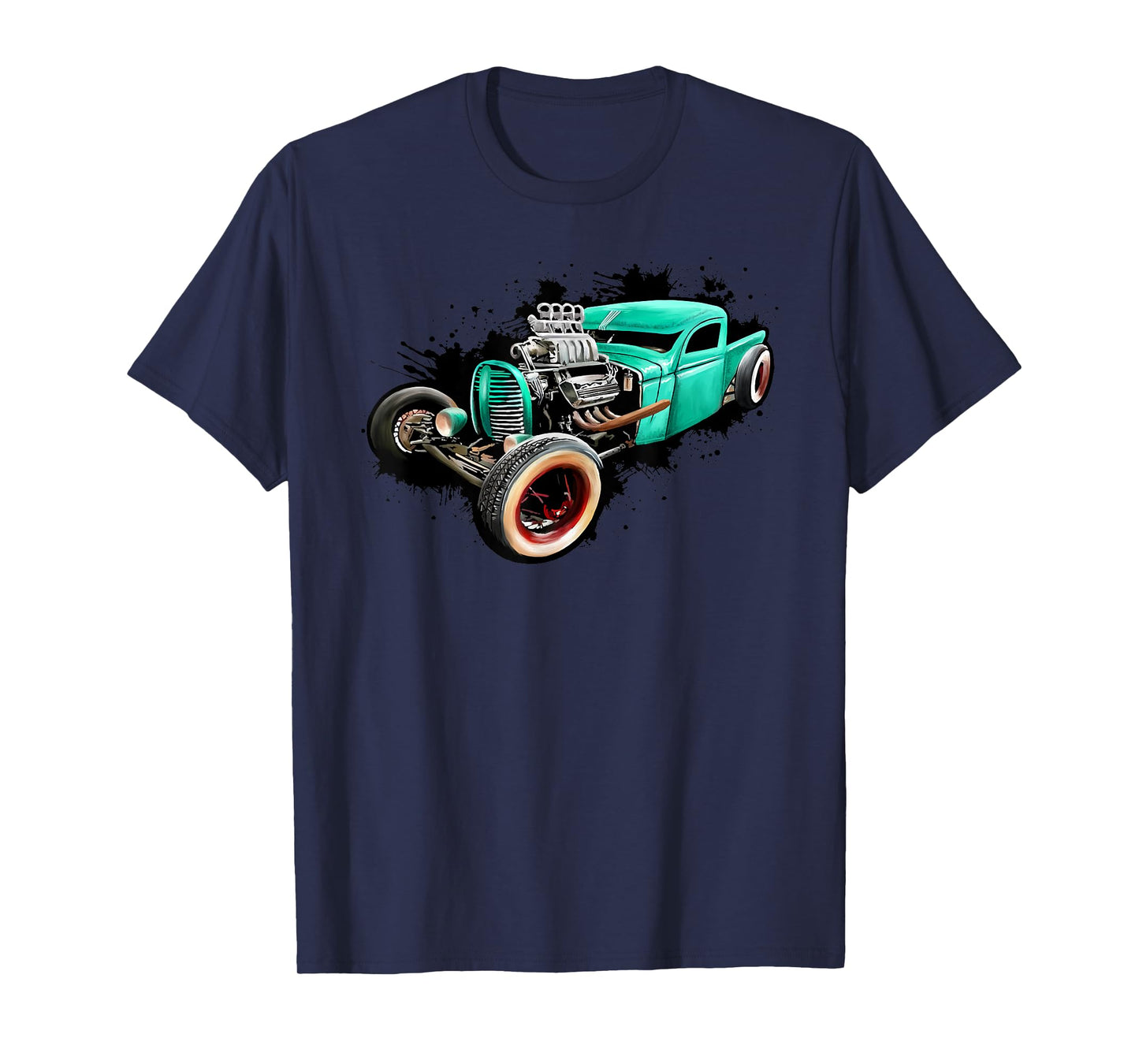 Rust Bucket Outline Funny Hot Retro Rod Diesel Cars Gift Men T-Shirt