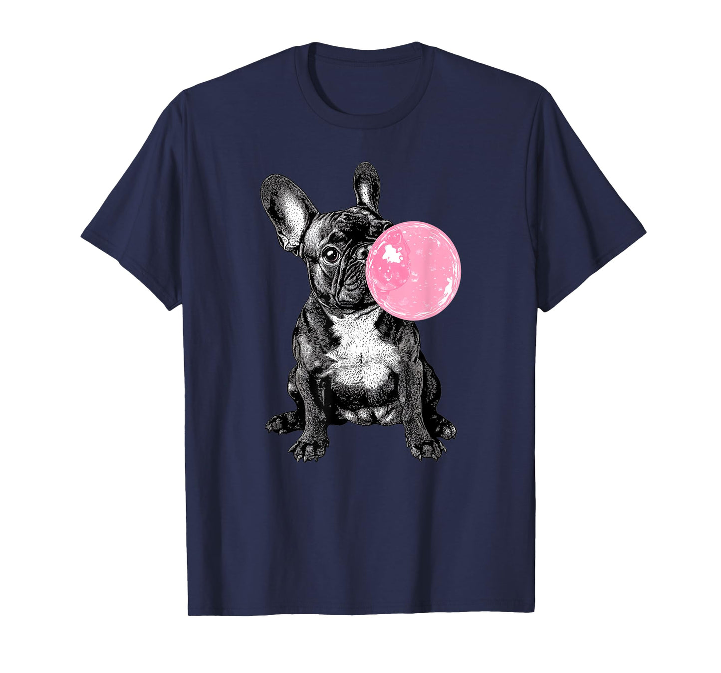 Vintage French bulldog Blowing Bubble Dog Dad Mom Owner Men Women T-Shirt