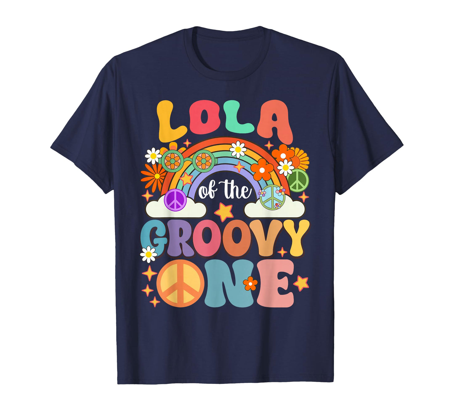 Retro Lola of Groovy One Matching Family 1st Birthday T-Shirt