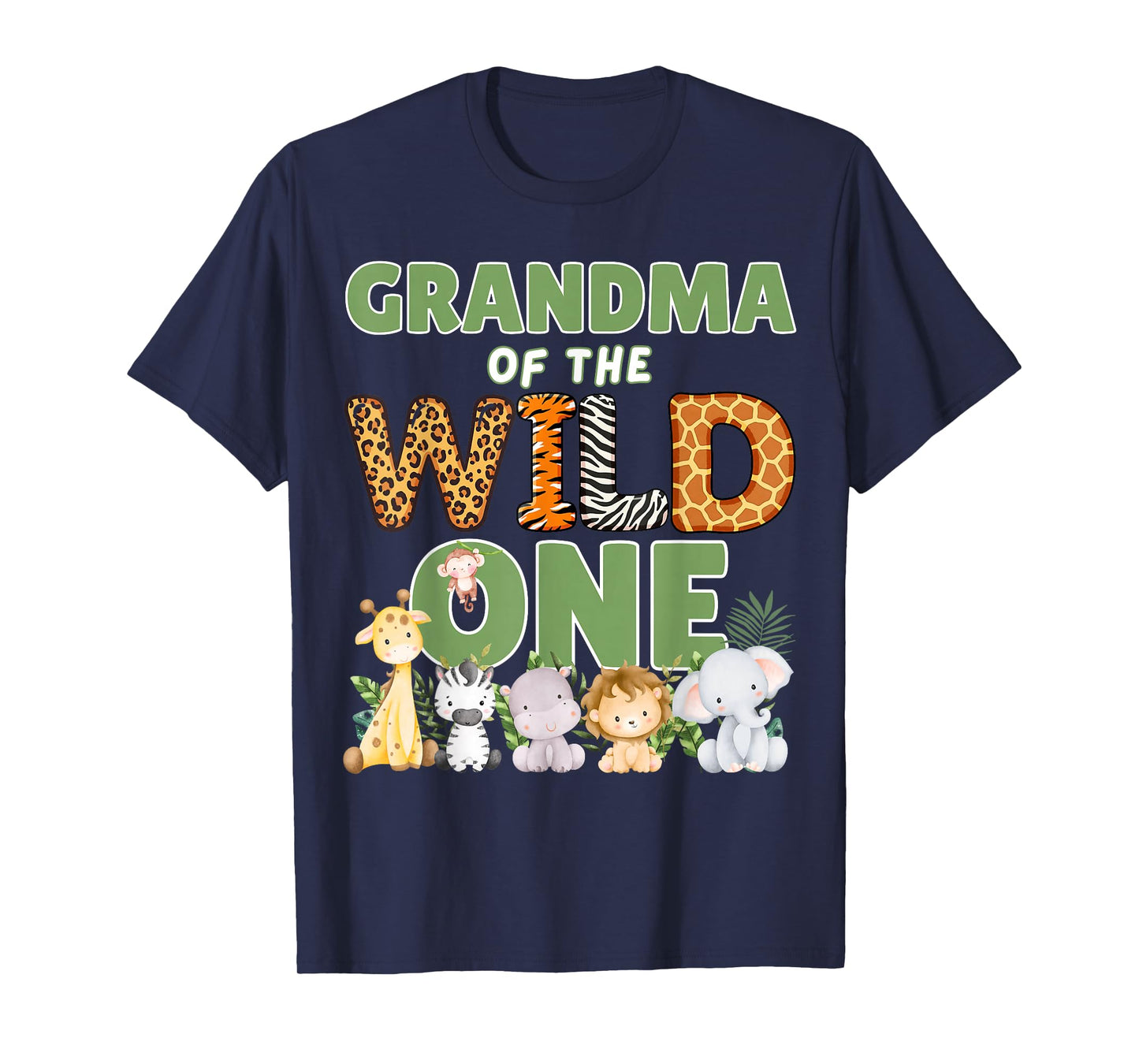 Grandma Of The Wild One 1st Birthday Safari Family Matching T-Shirt