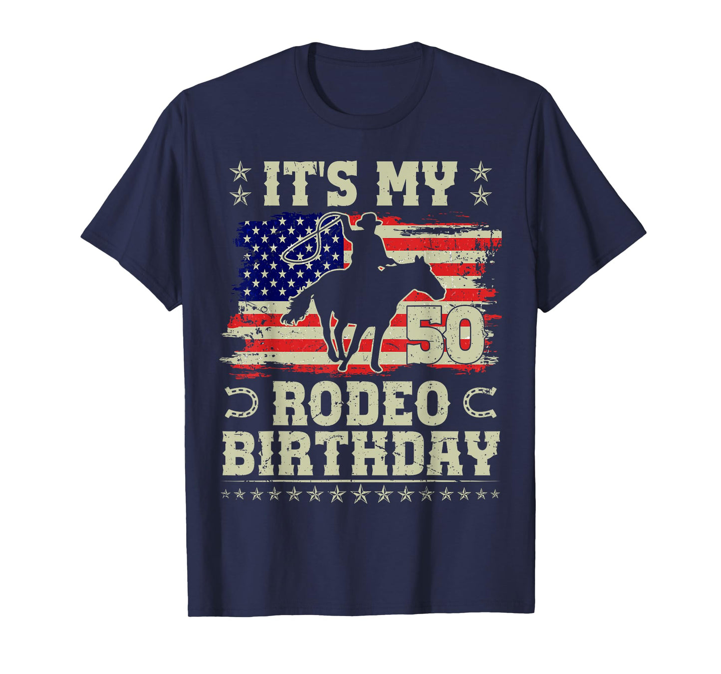 It’s My 50th Rodeo Birthday Western Rodeo Cowboy Matching T-Shirt