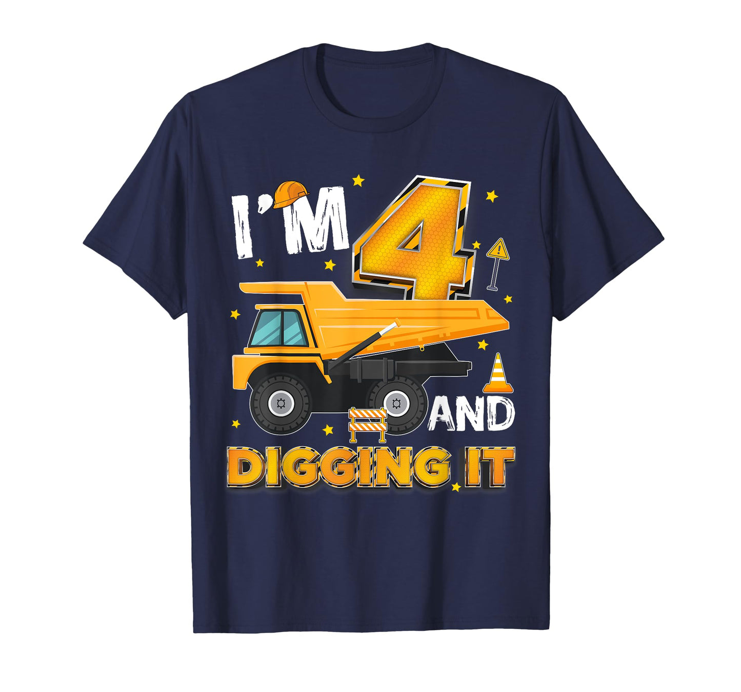 Im 4th And Digging It 4 Years Old Birthday Boys Family T-Shirt