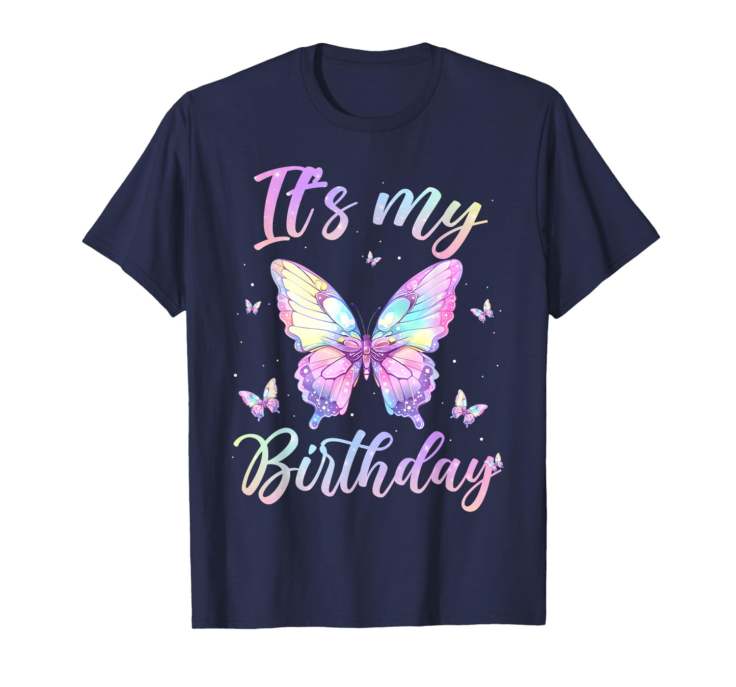 It's My Birthday Butterfly Cute Birthday Girl Matching T-Shirt