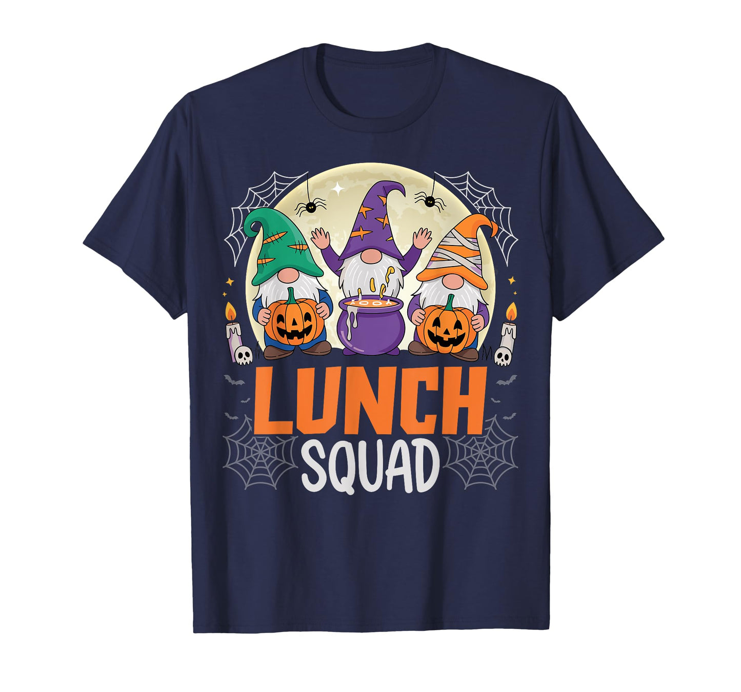 Cafeteria Worker Spooky Halloween Lunch Squad Gnome T-Shirt