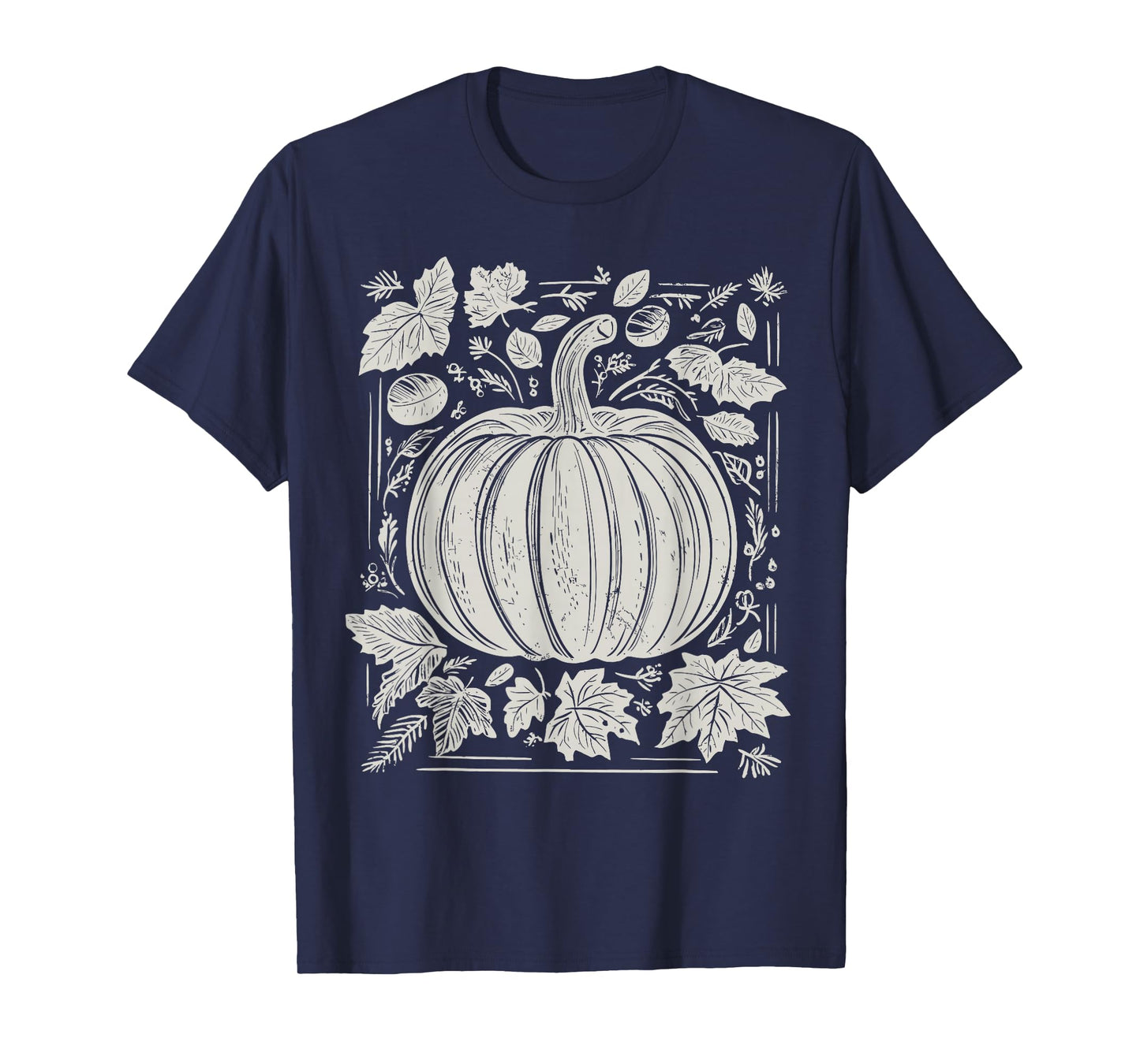Wildflower Pumpkin Season Autumn Fall Leaves Thanksgiving T-Shirt