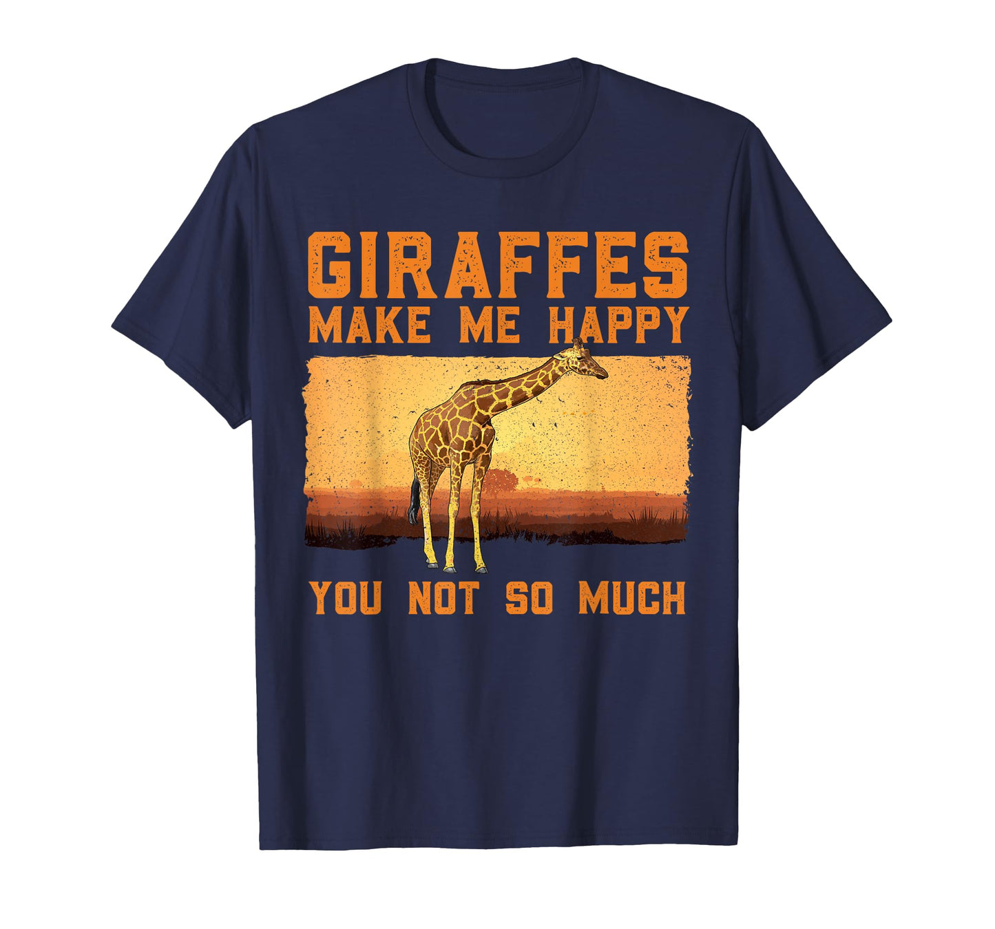 Cute Giraffe Design For Men Women Adult Safari Giraffe Lover T-Shirt