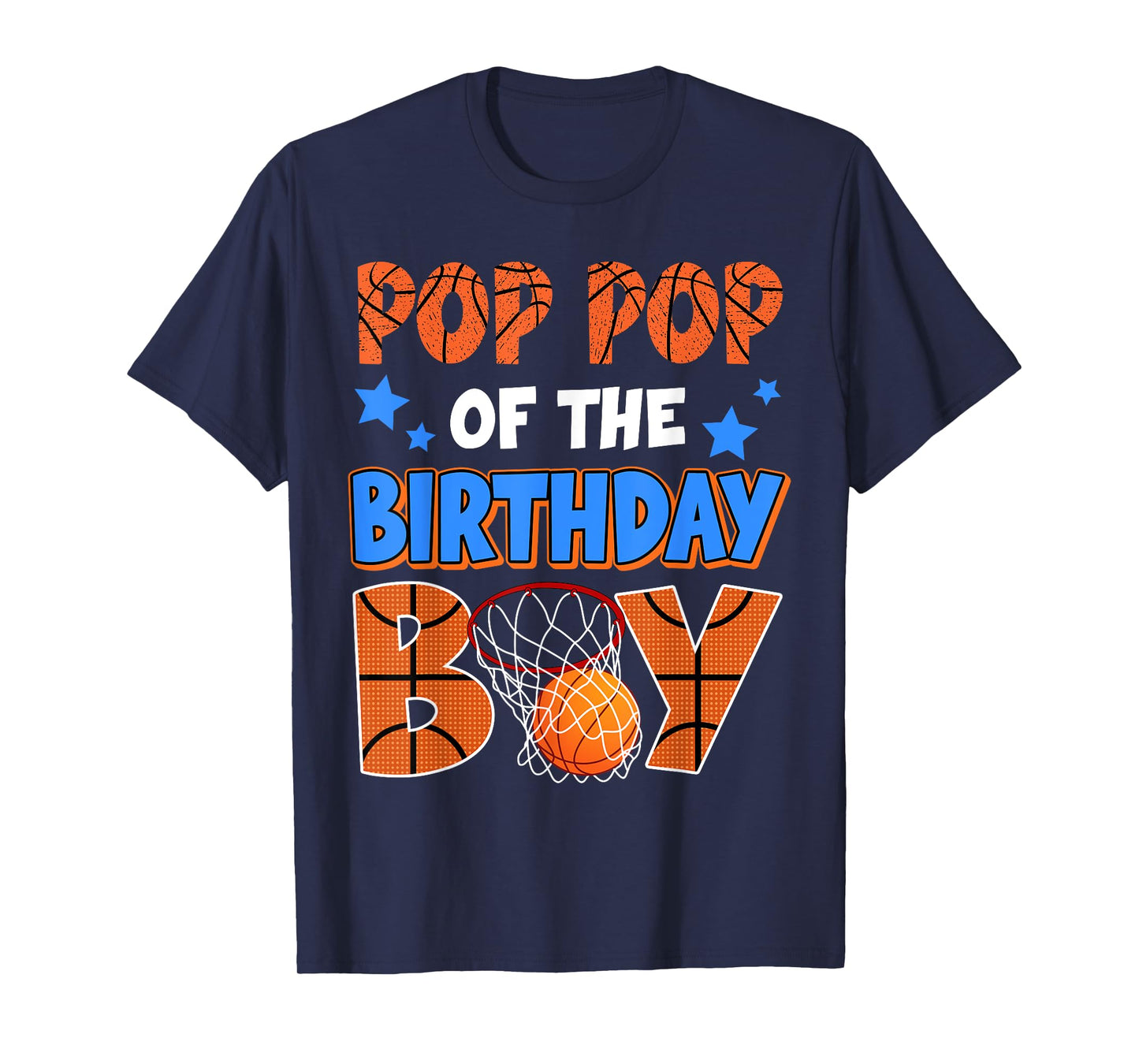 Basketball Pop Pop Of The Birthday Boy Family Matching T-Shirt