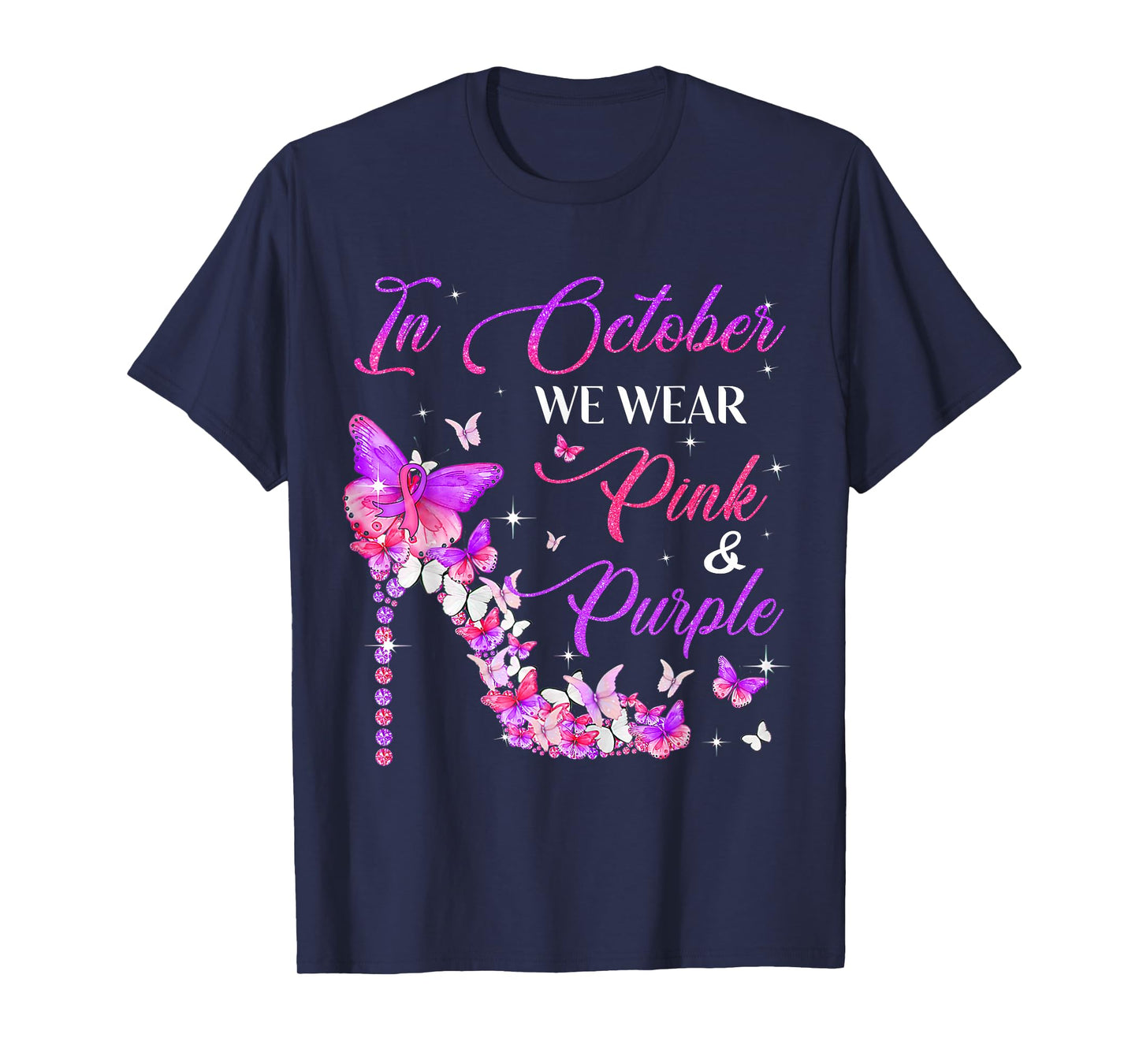Butterfly Domestic Violence & Breast Cancer Awareness T-Shirt