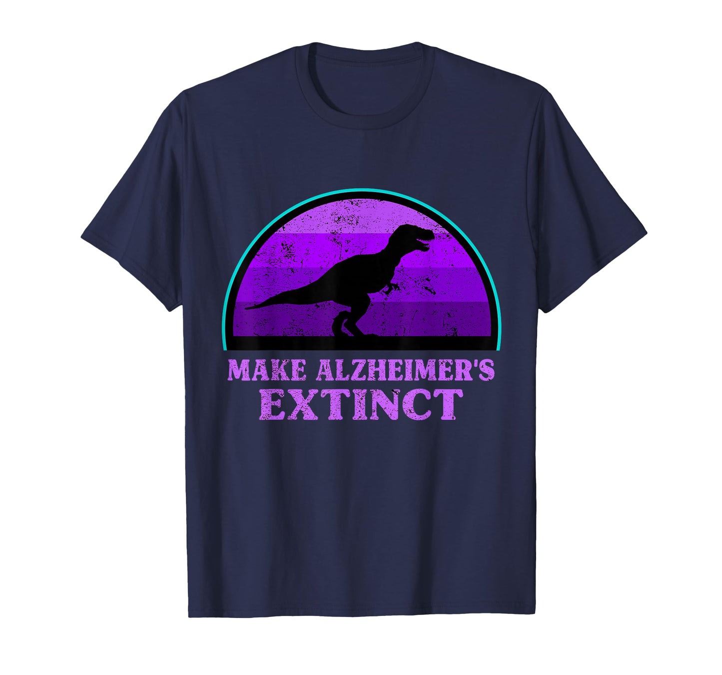 Trex Dinosaur Make Alzheimers Extinct Awareness Kids Toddler T-Shirt
