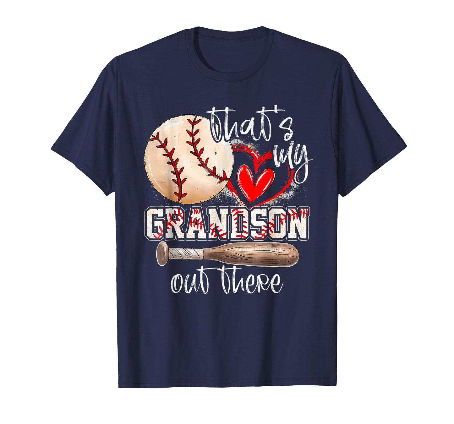 That'S My Grandson Out There Baseball Grandma Mothers Day T-Shirt