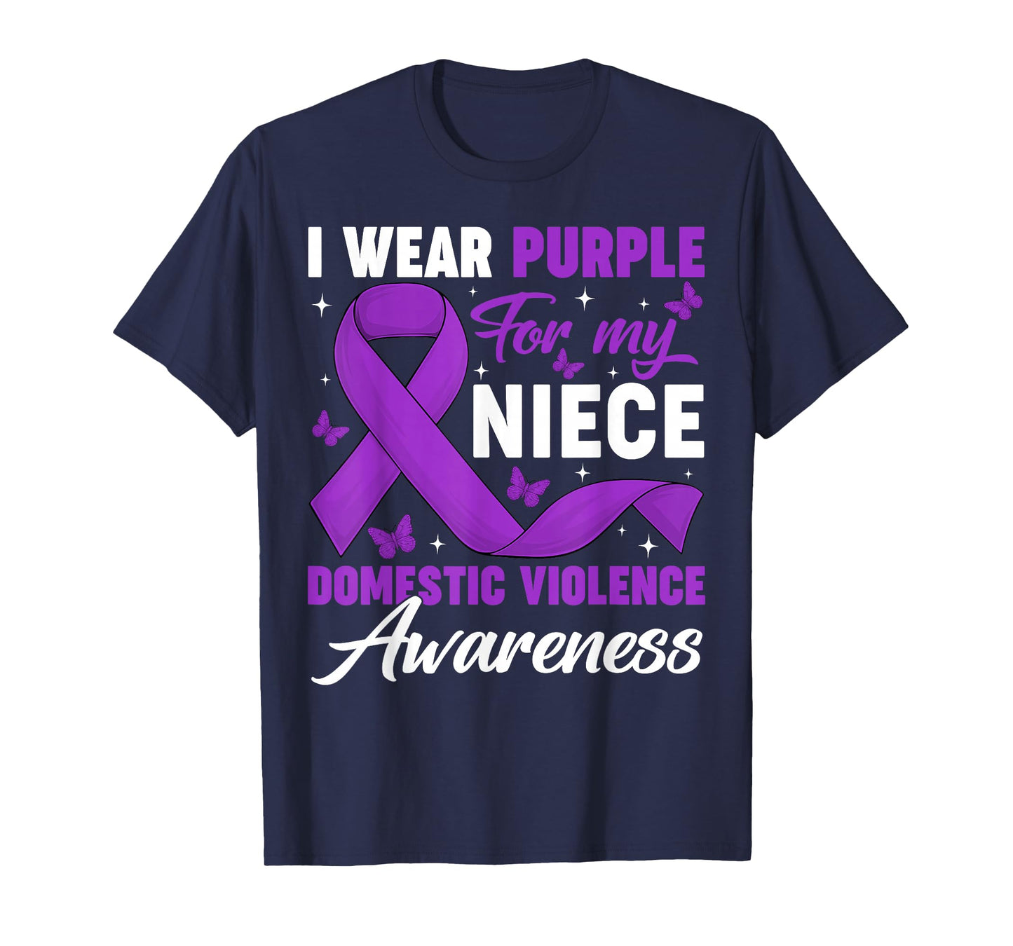 I Wear Purple for My Niece Domestic Violence Awareness T-Shirt