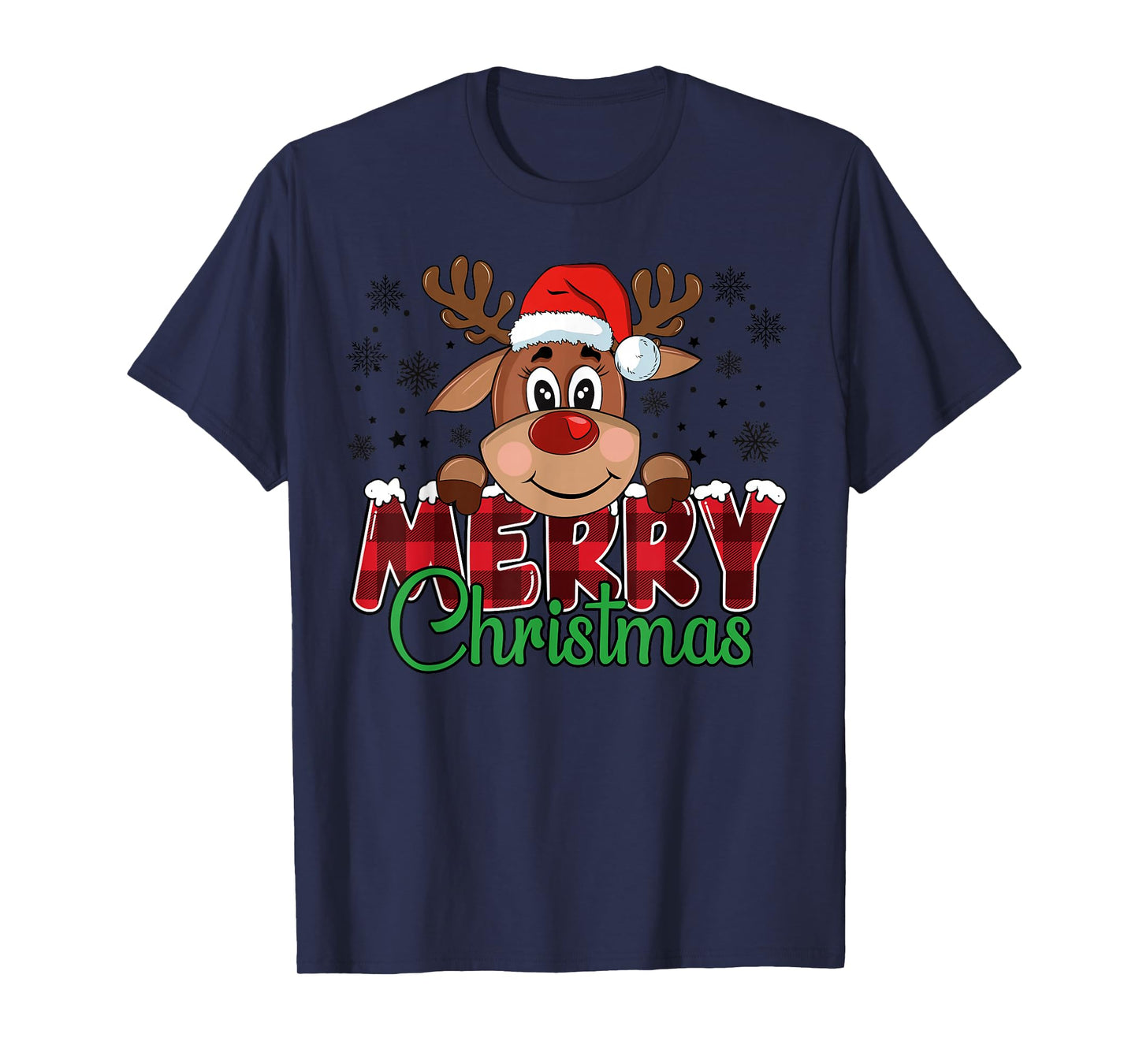 Merry Christmas Reindeer Men Women Family Matching Reindeer T-Shirt