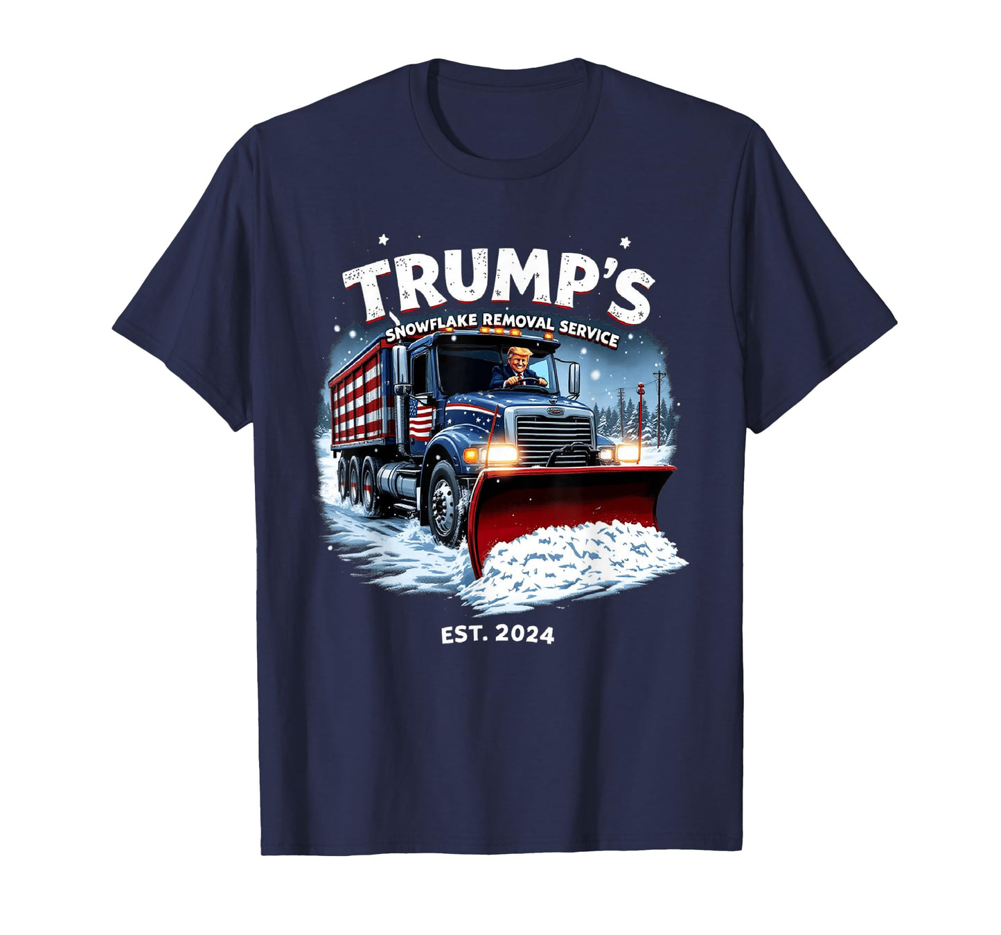 Funny Trump 2024 Victory Snowflake Removal Service Trump T-Shirt - Black, Small - Unisex-Adults