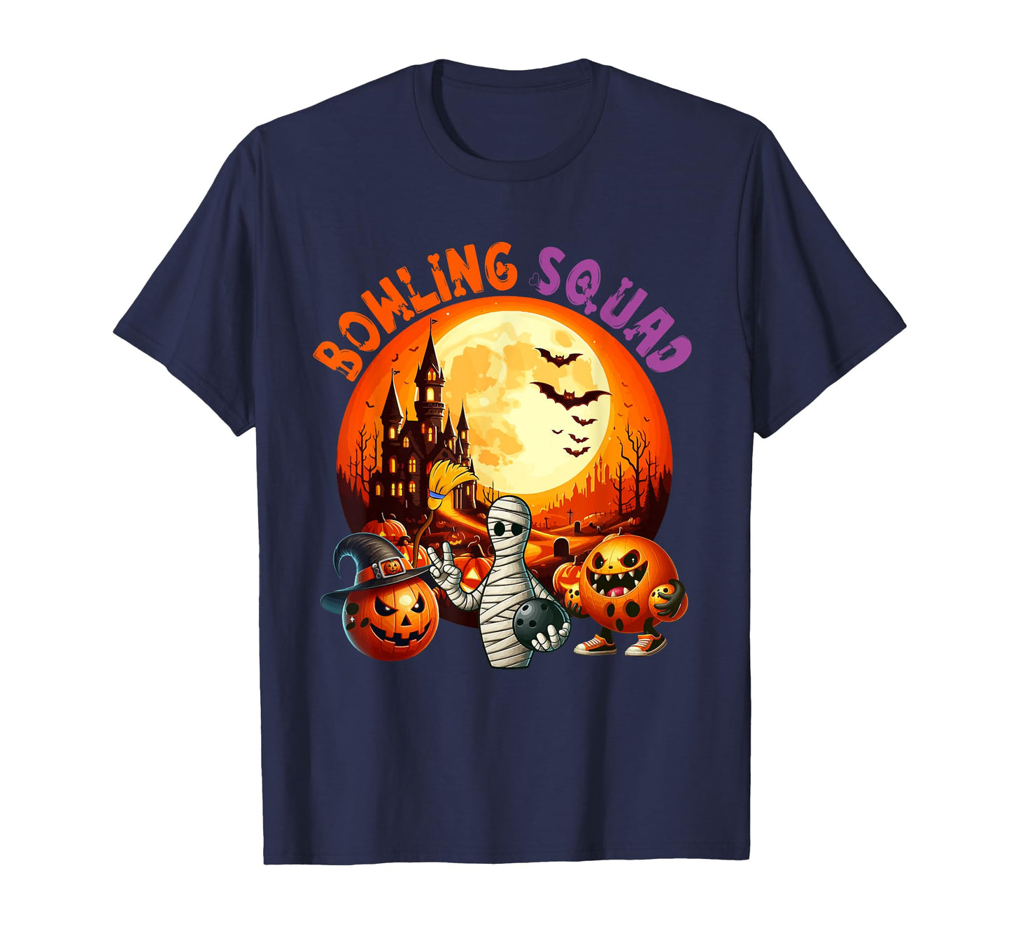 Bowling Squad Halloween Horror Equipment As Mummy Witch T-Shirt