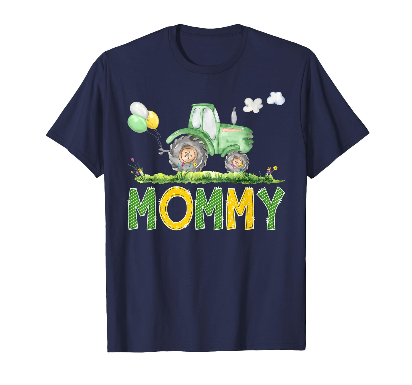 Funny Mommy Birthday Boy Tractor Farm Truck Matching T-Shirt