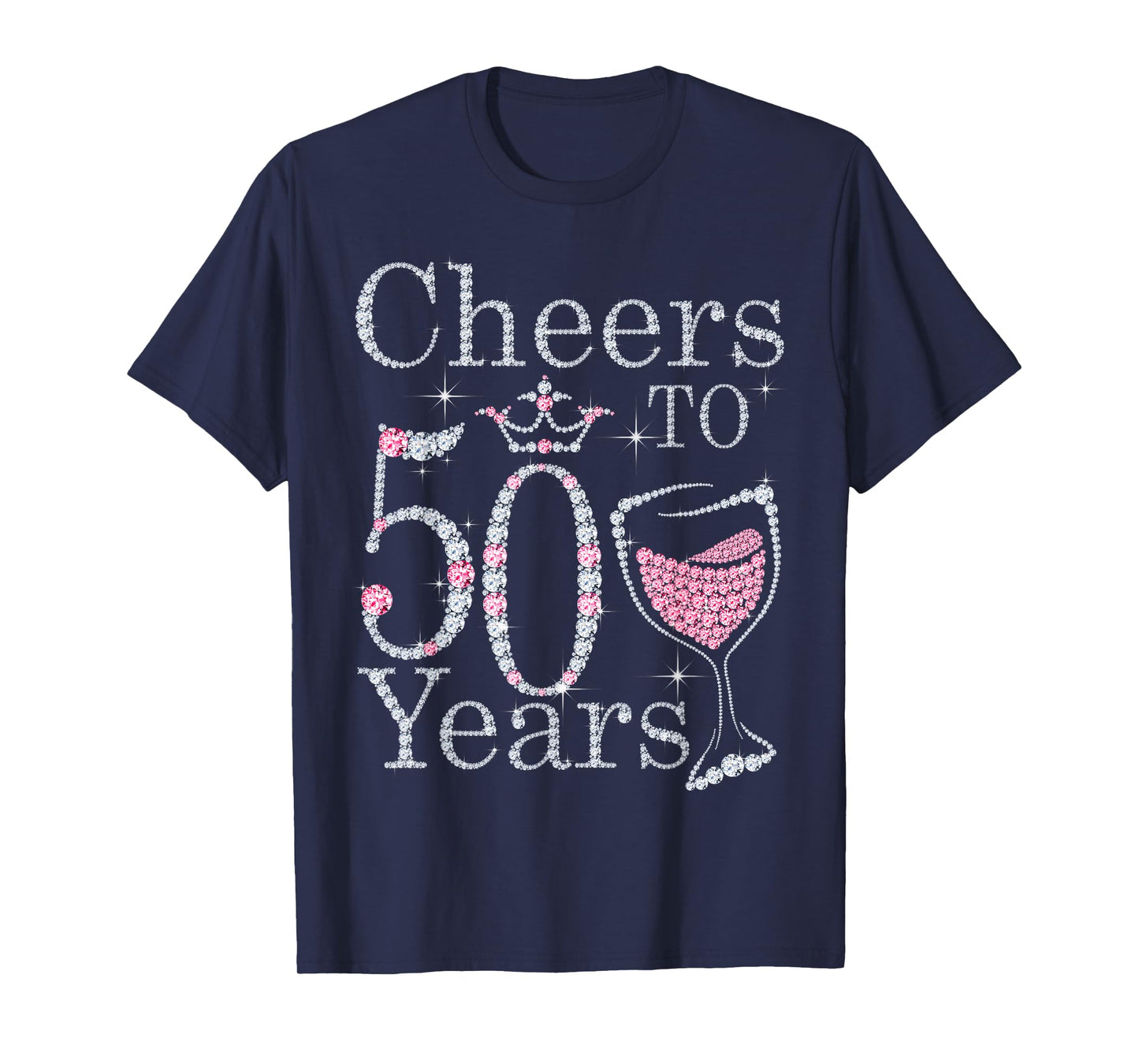 Cheers to 50 Years 1972 50Th Birthday Gift For Womens T-Shirt