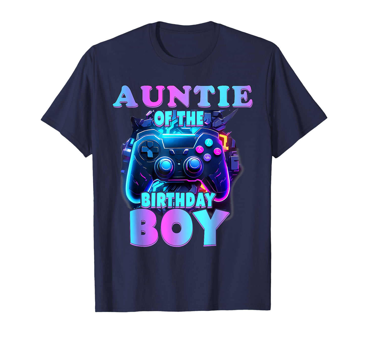 Auntie of the Birthday Boy Matching Video Game Birthday T-Shirt