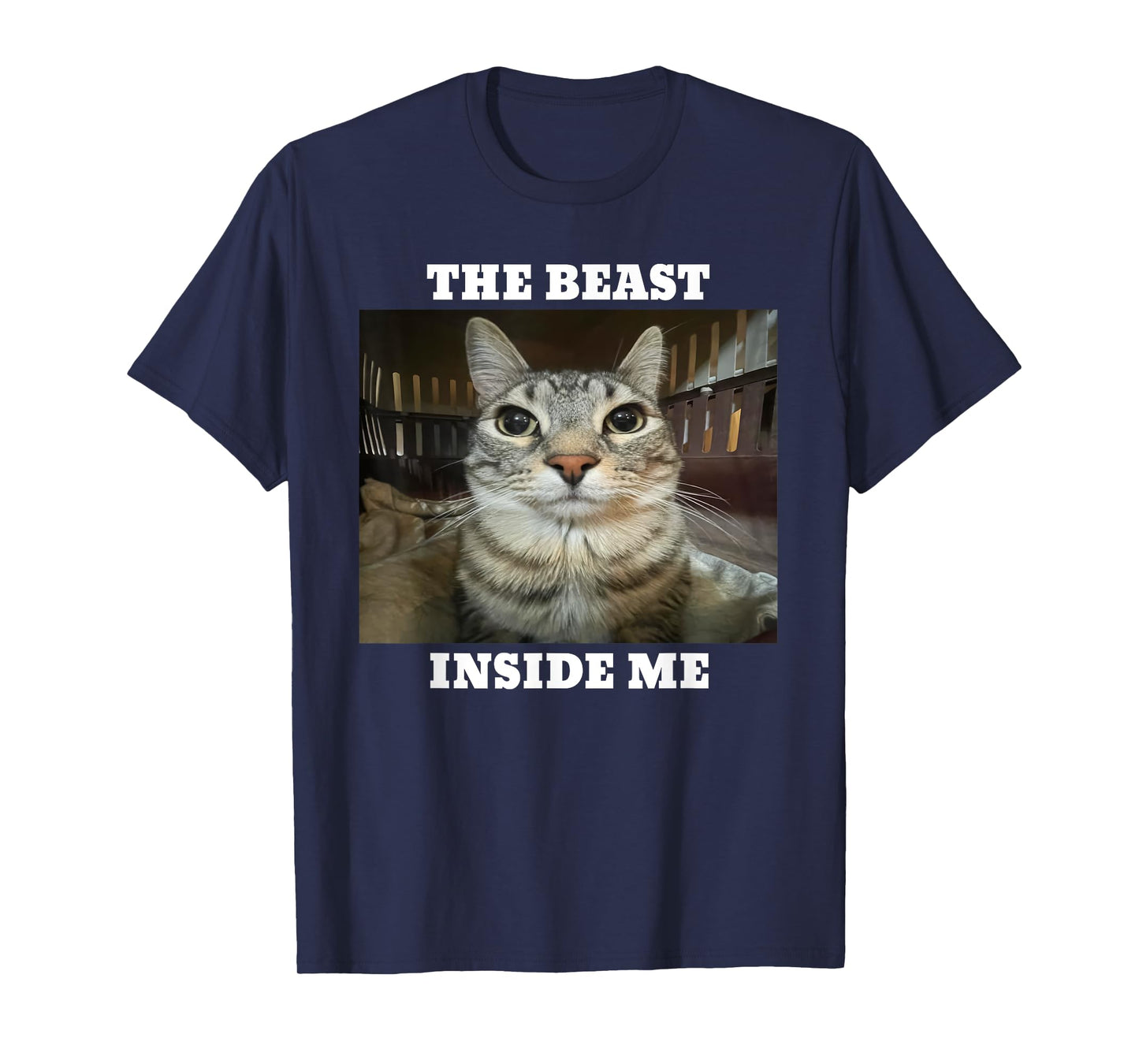 Beast Inside Me Funny Cat Meme Men Women Kids T-Shirt