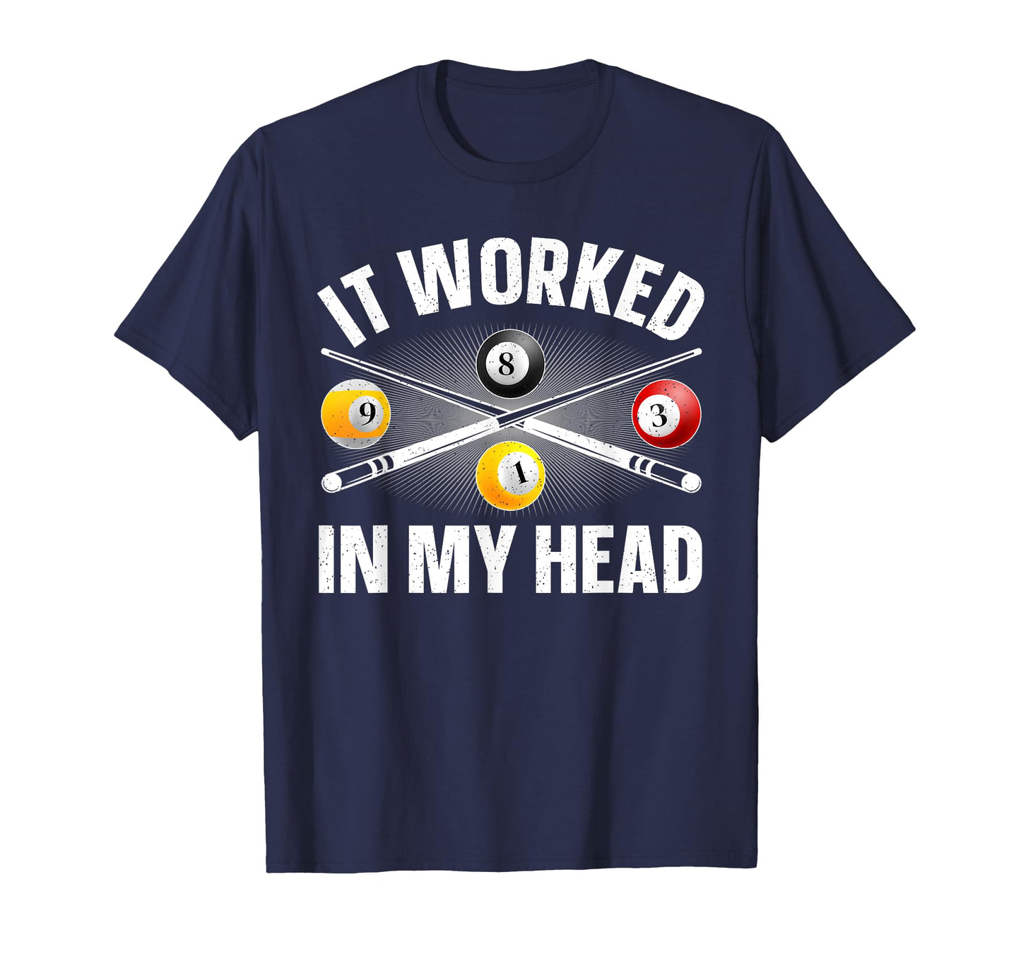 Funny Pool Design For Men Women Billiards Lover Pool Player T-Shirt