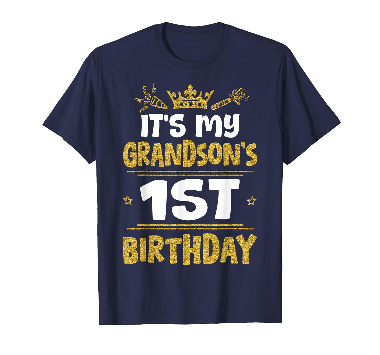 Happy It's My Grandson's 1st Birthday 2024 1 Year Old T-Shirt